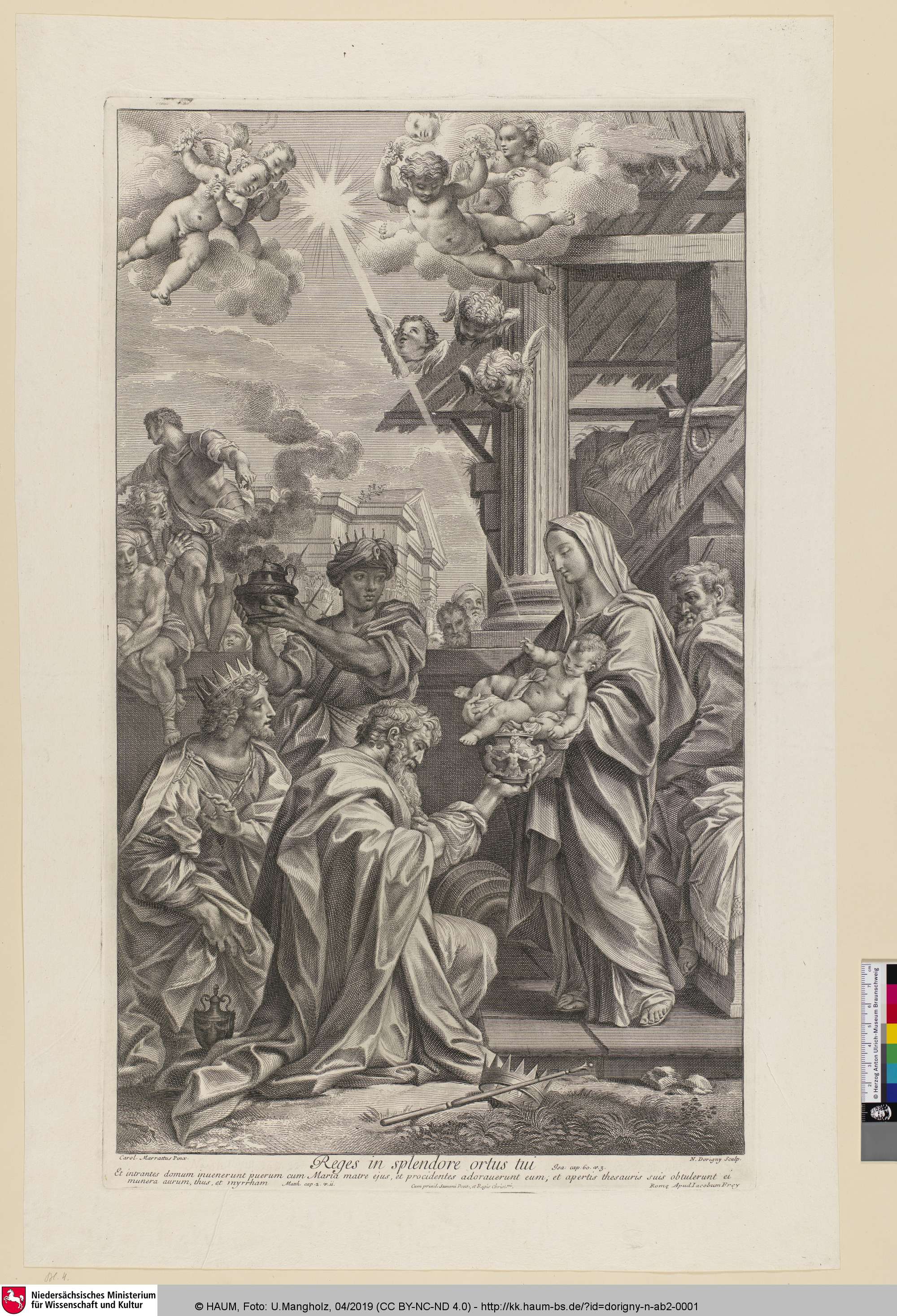 Reges in splendore ortus tui [Anbetung der Könige; Adoration des Mages], Nicolas Dorigny, 1687–1709