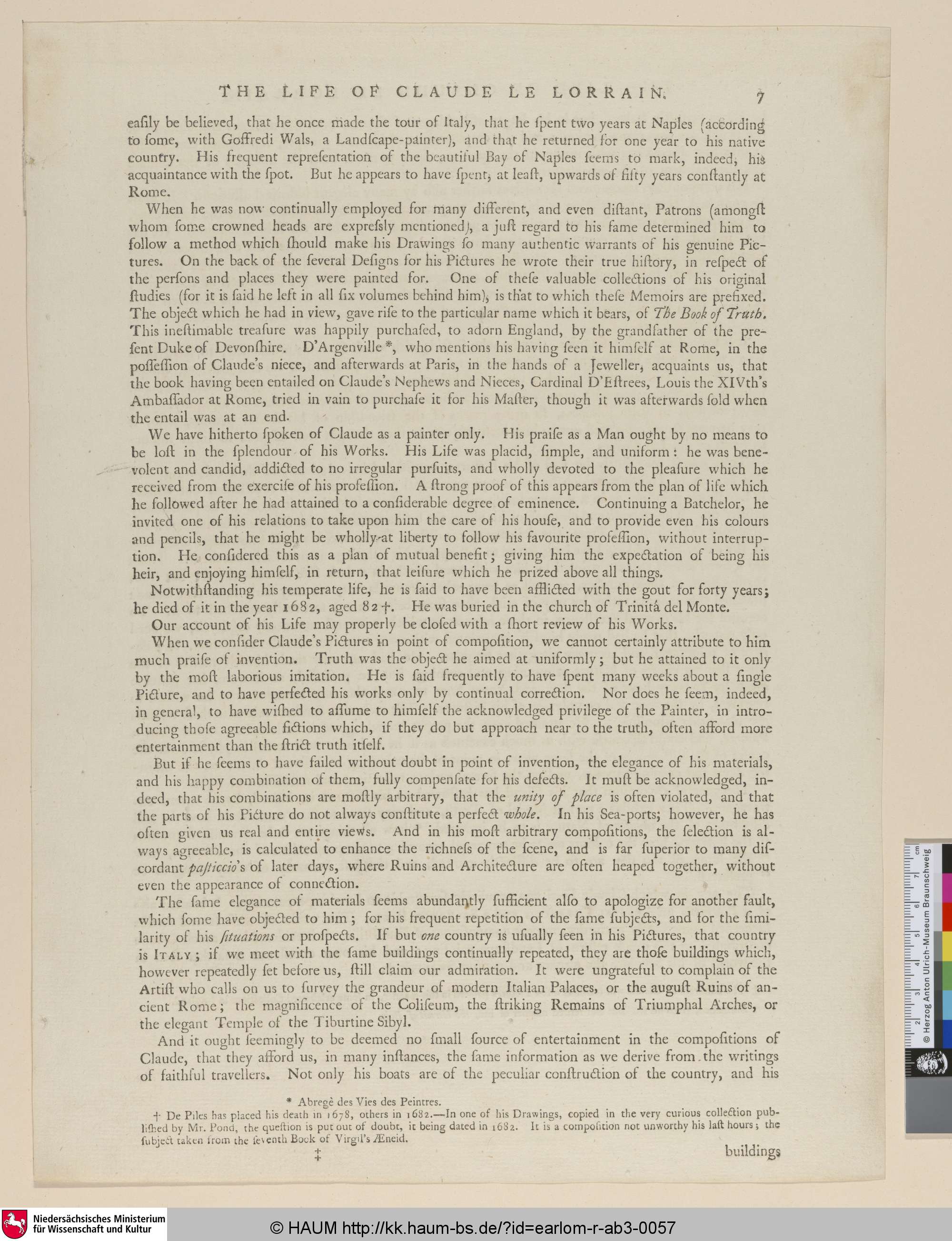 THE LIFE OF CLAUDE LE LORRAIN [II, Liber Veritatis], John Boydell, 1777