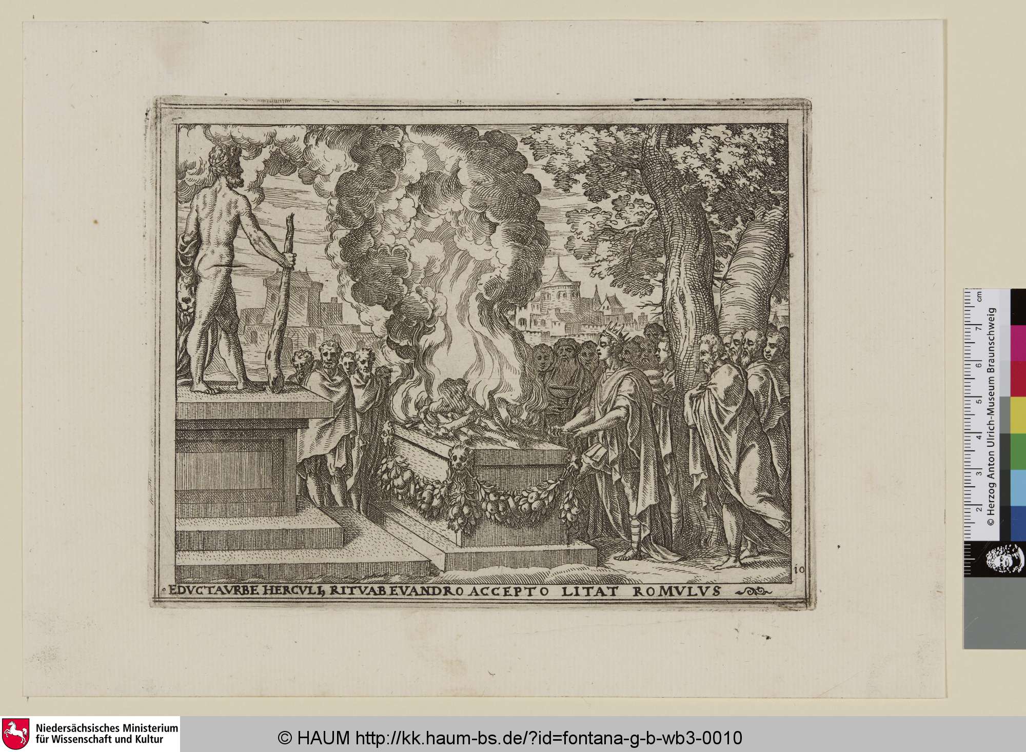 Eductaurbe Herculi rituab evandro accepto litat Romulus, Giovanni Battista Fontana, 1544–1587