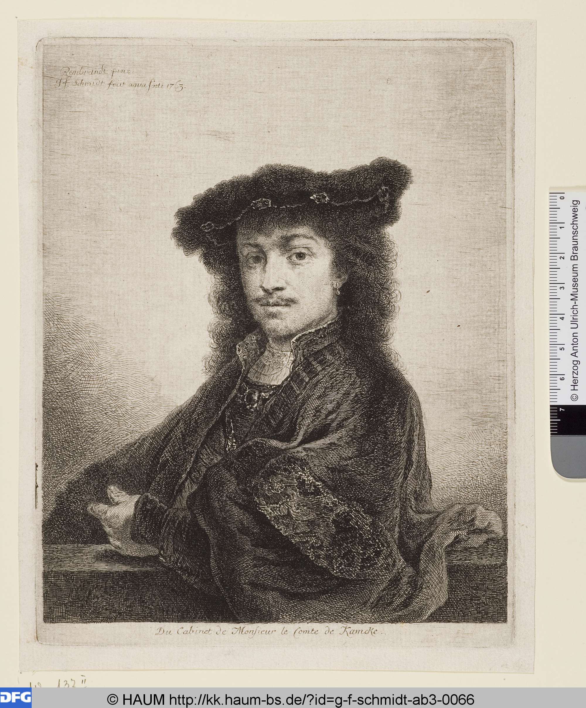 Junger Mann mit Barett, Rembrandt, 1763