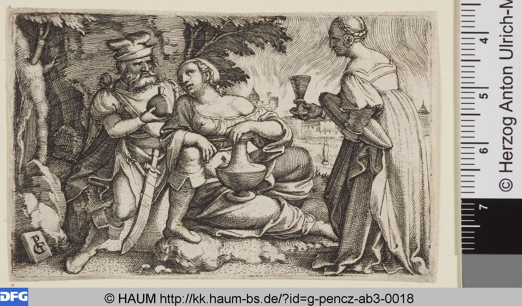 Lot und seine Töchter, Georg Pencz, 1520–1550
