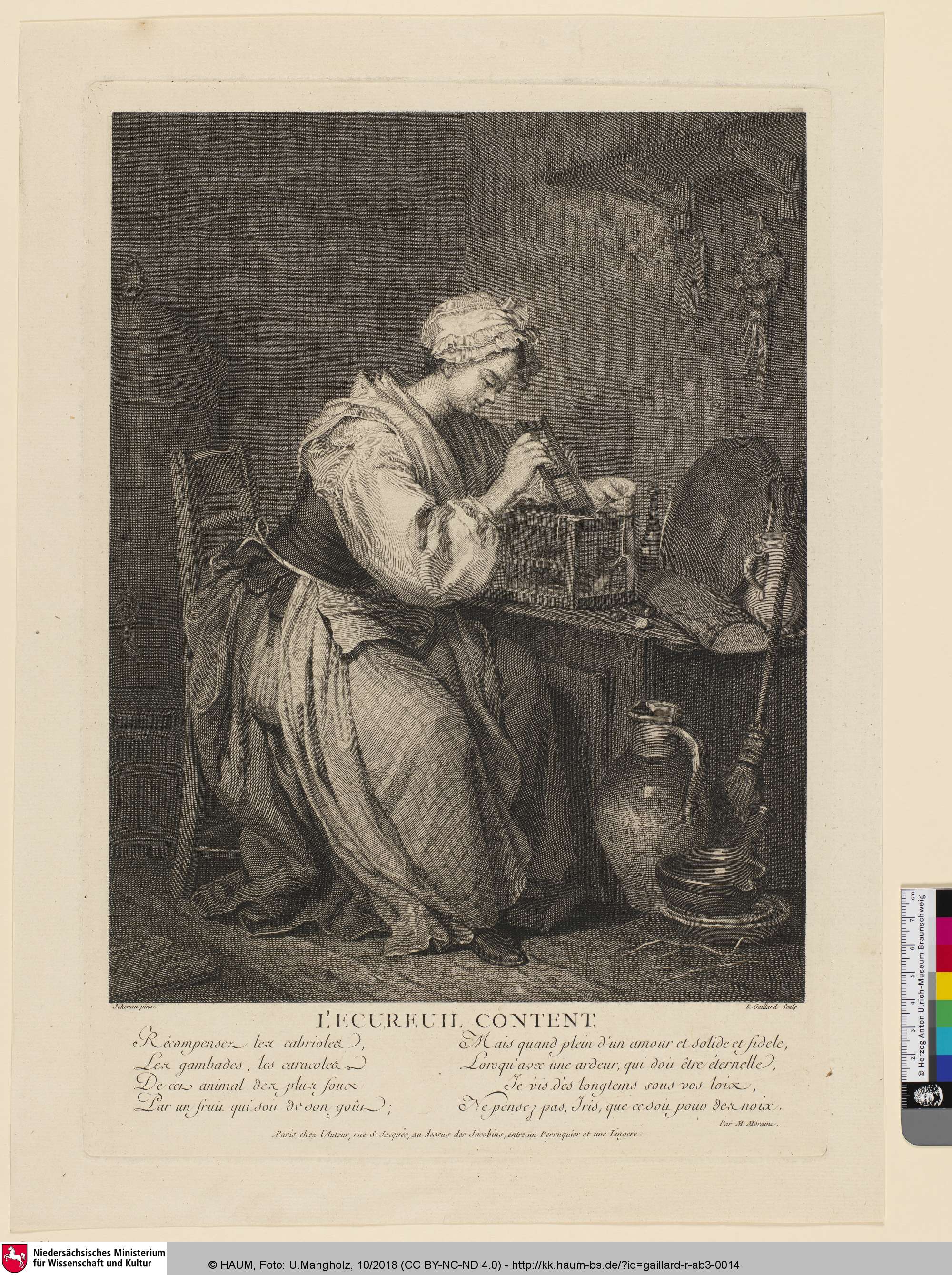 L'Ecureuil content, René Gaillard, 1744–1785