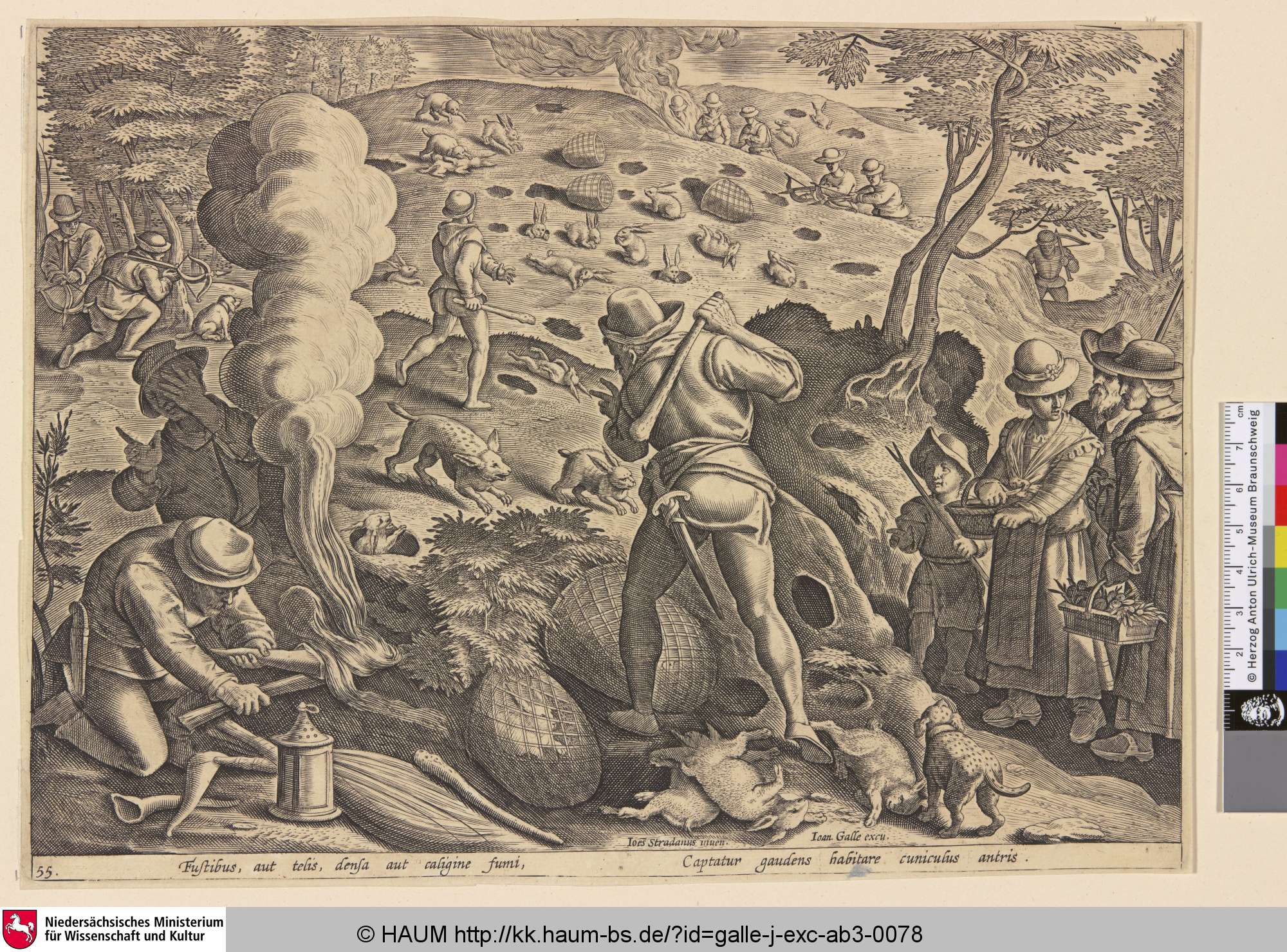 [Kaninchenjagd; Rabbit hunt], Nicolaes Visscher, 1620–1676
