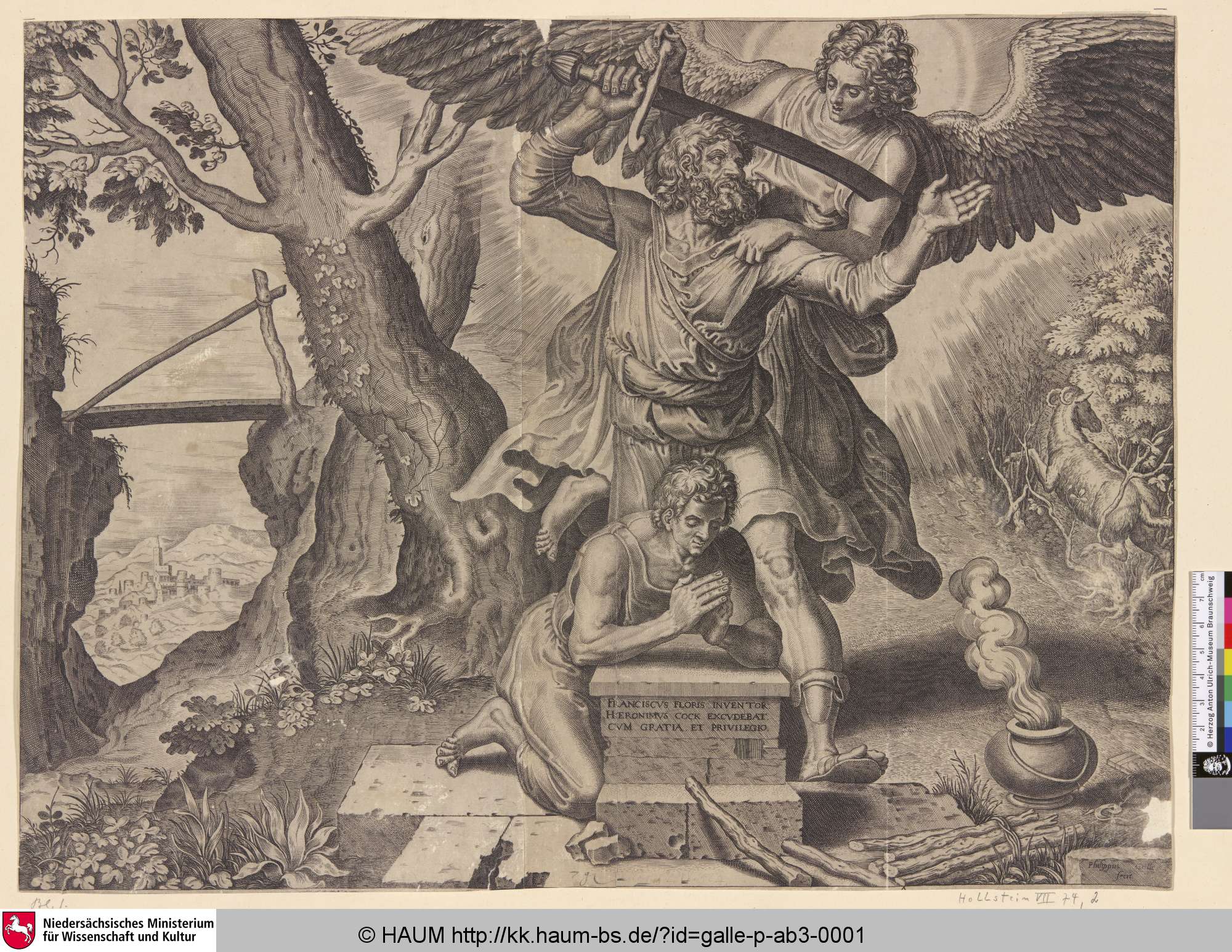 [Abrahams sacrifice; Abrahams Opfer], Philip Galle, 1557–1612