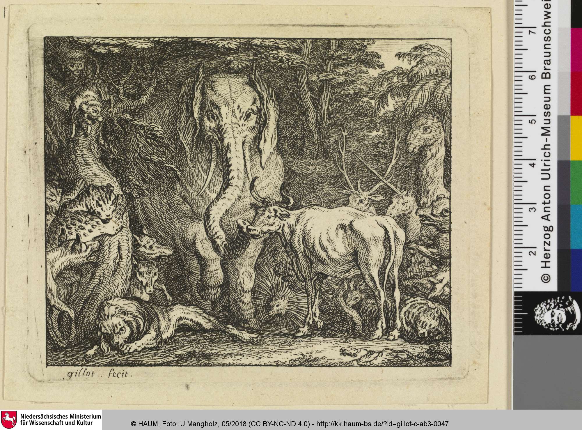 [Le Roi des animaux; Der König der Tiere], Claude Gillot, 1719