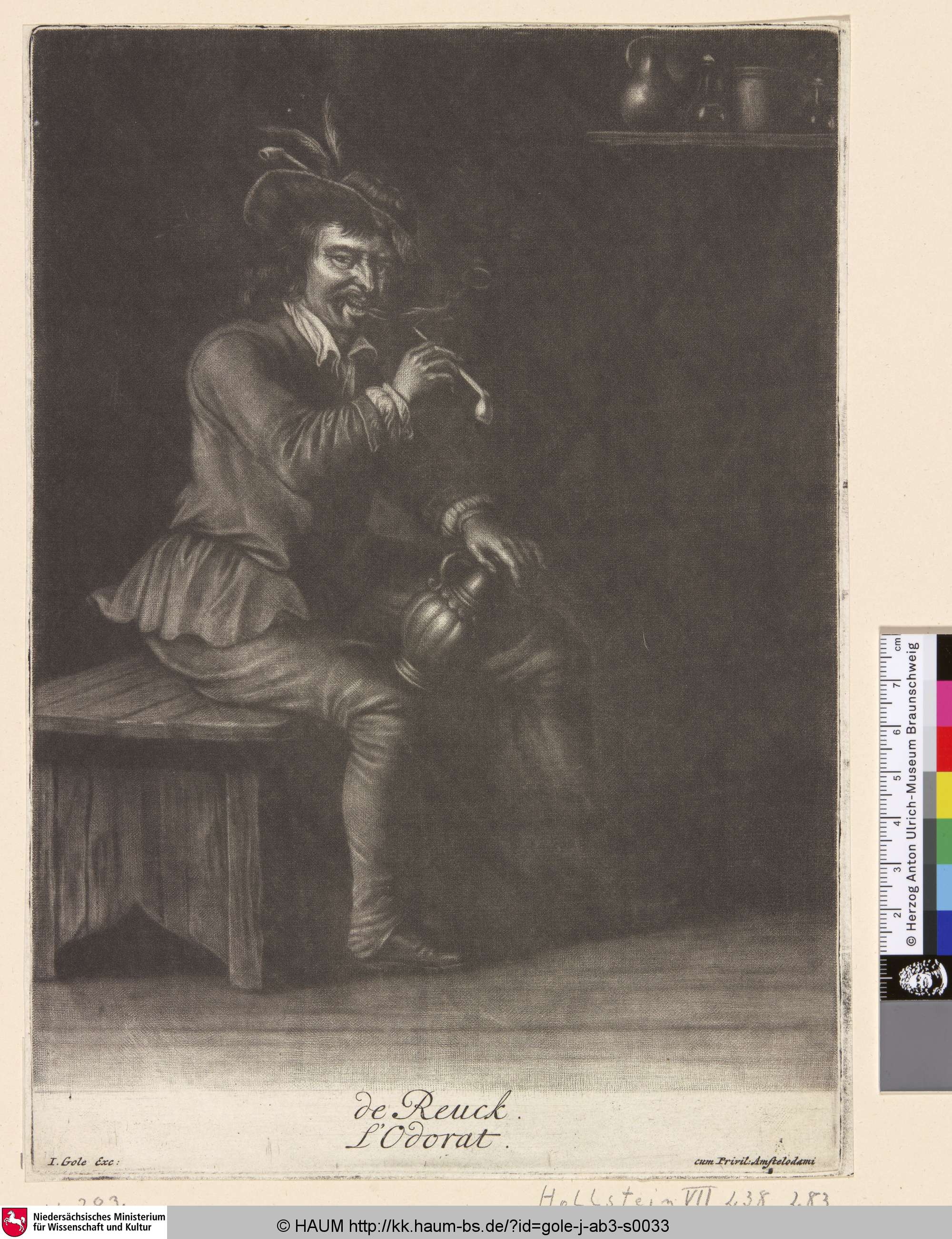 de Reuck. L'Odorat., Jacob Gole, 1680–1737