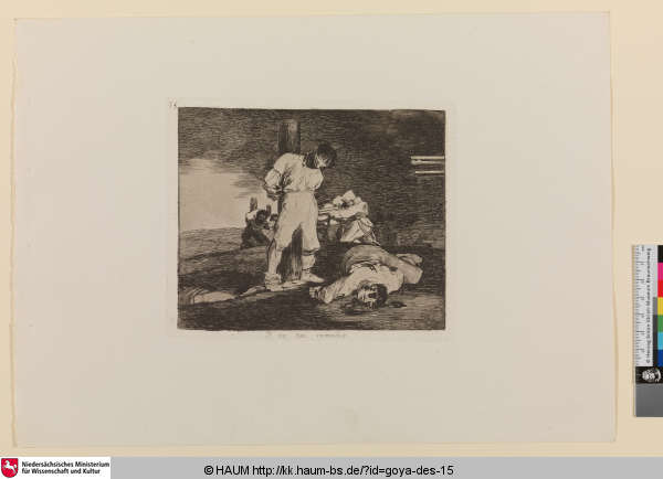 Y no hai remedio [Hier ist keine Rettung mehr; And there's no help for it], Francisco Goya, 1814