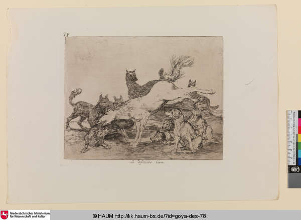 Se defiende bien [Es verteidigt sich gut; He defends himself], Francisco Goya, 1815–1820
