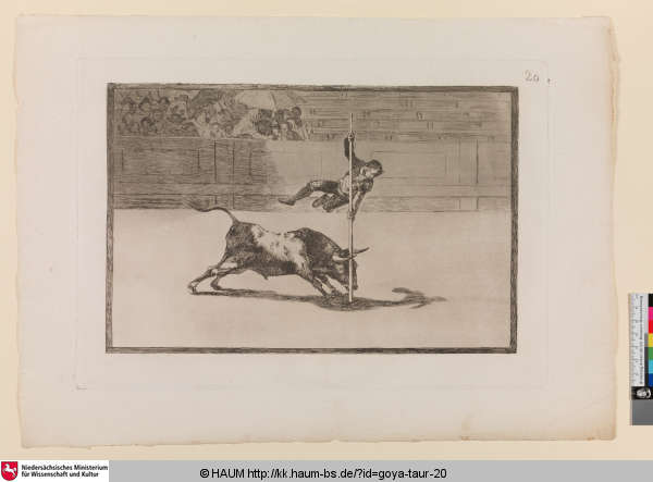 Ligereza y atrevimiento de Juanito Apiñani de Madrid [Wendigkeit und Waghaldigkeit des Juanito Apinani in der Arena von Madrid; The agility and audacity of Juanito Apinani in (the ring) at Madrid], Francisco Goya, 1816