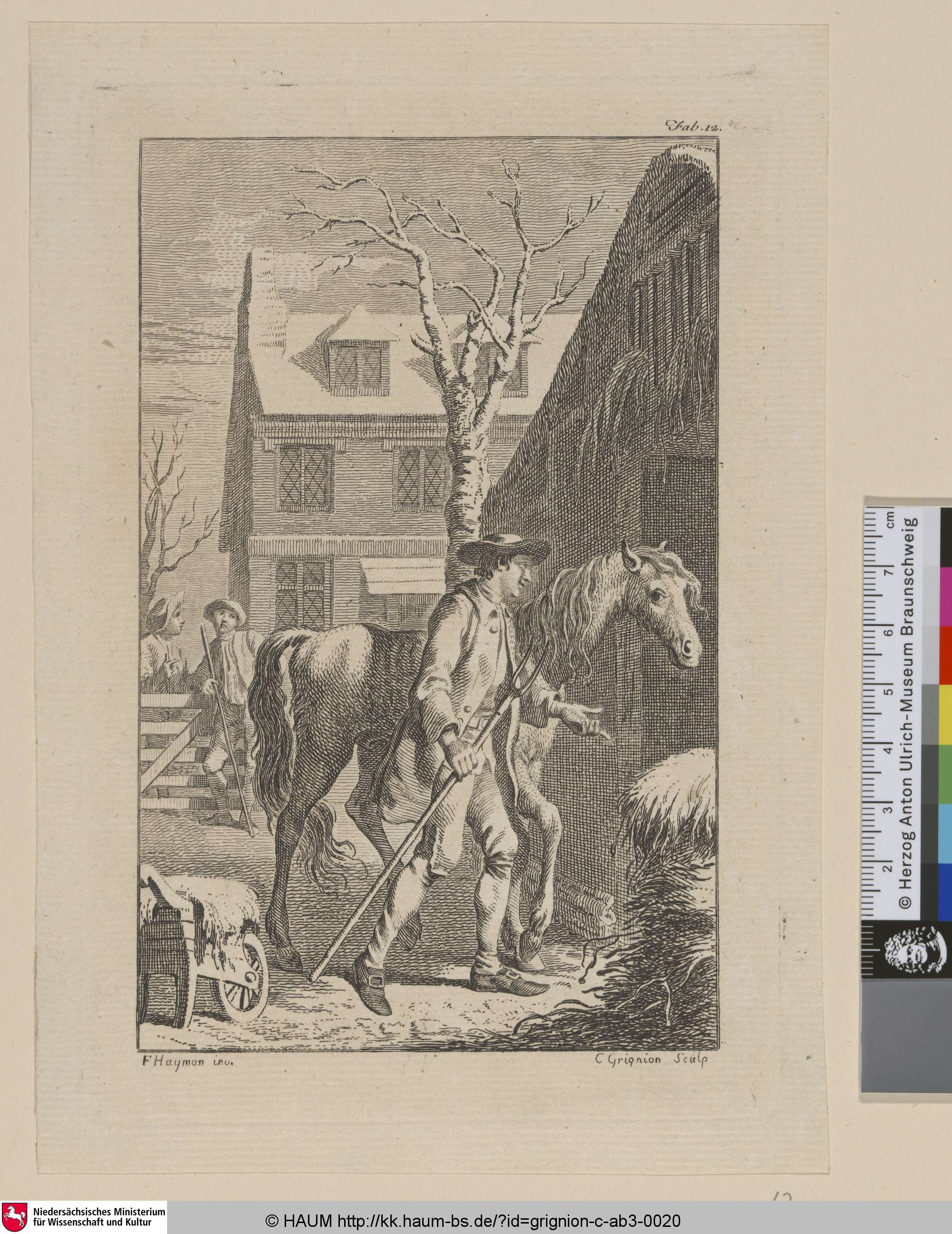 [Mann mit Pferd, zwei weitere Männer angelehnt an einem Zaun], Charles Grignion, 1737–1810