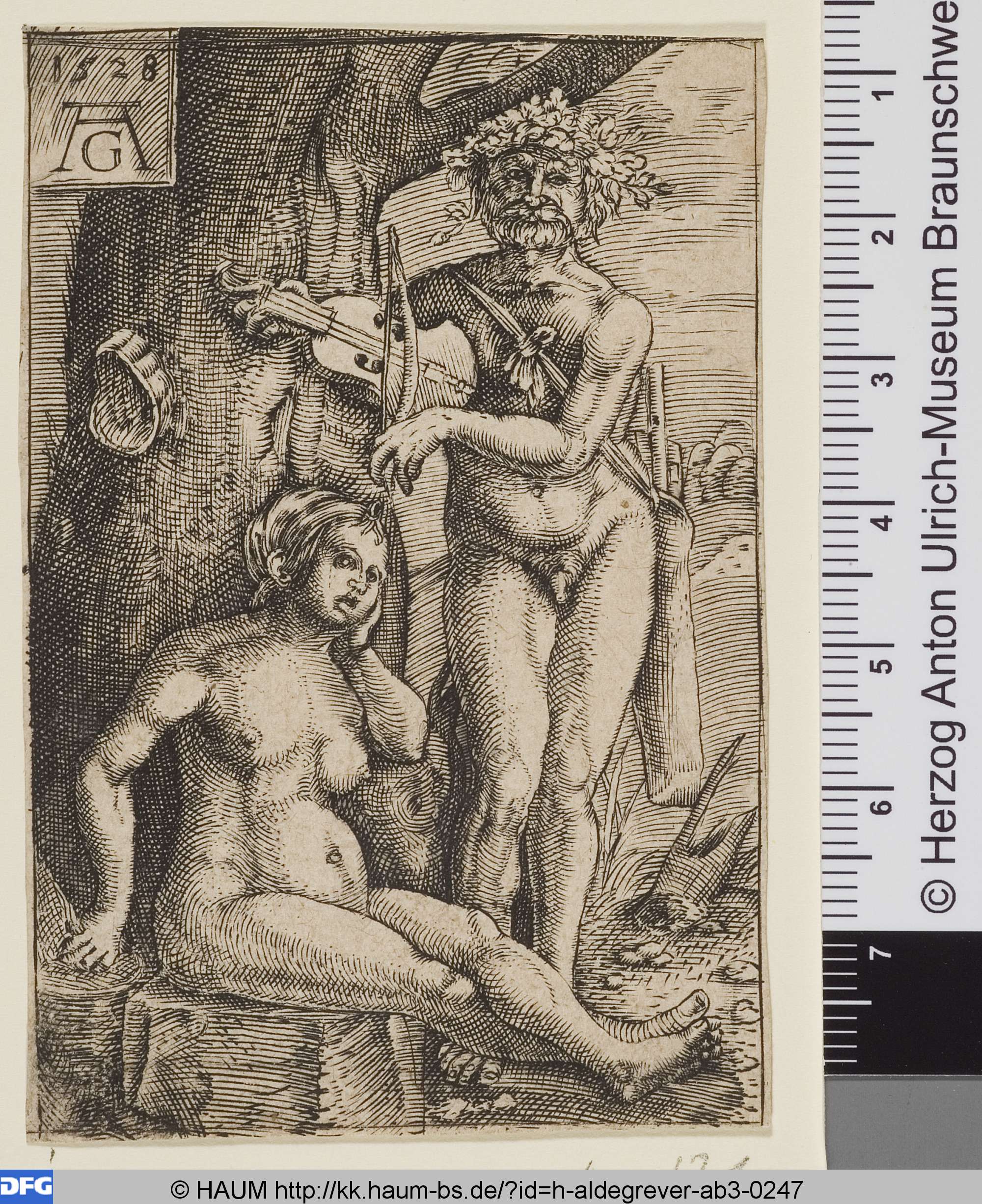 Orpheus und Eurydice, Heinrich Aldegrever, 1528