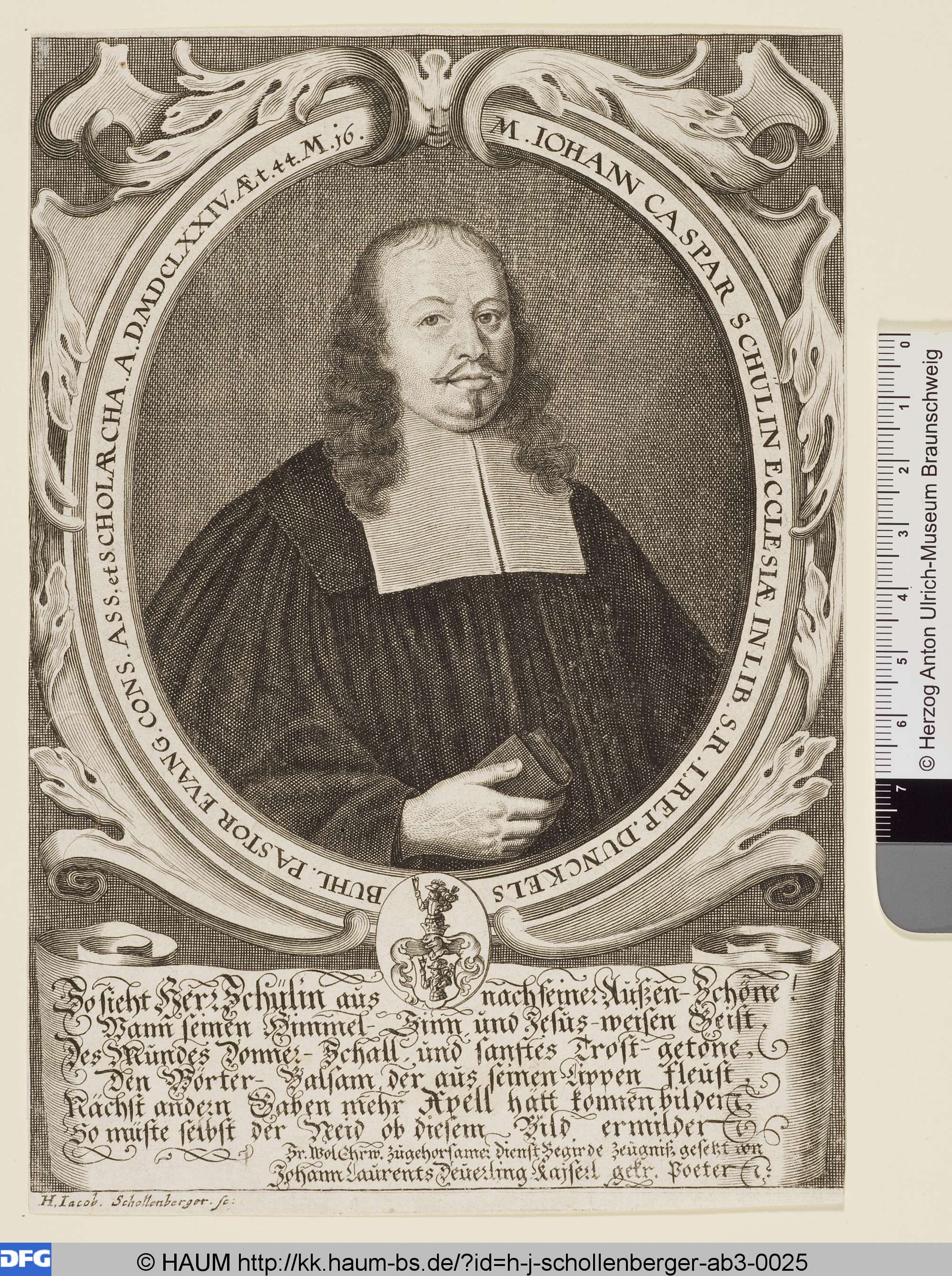 Iohann Caspar Schülin, Johann Jakob Schollenberger, 1665–1699