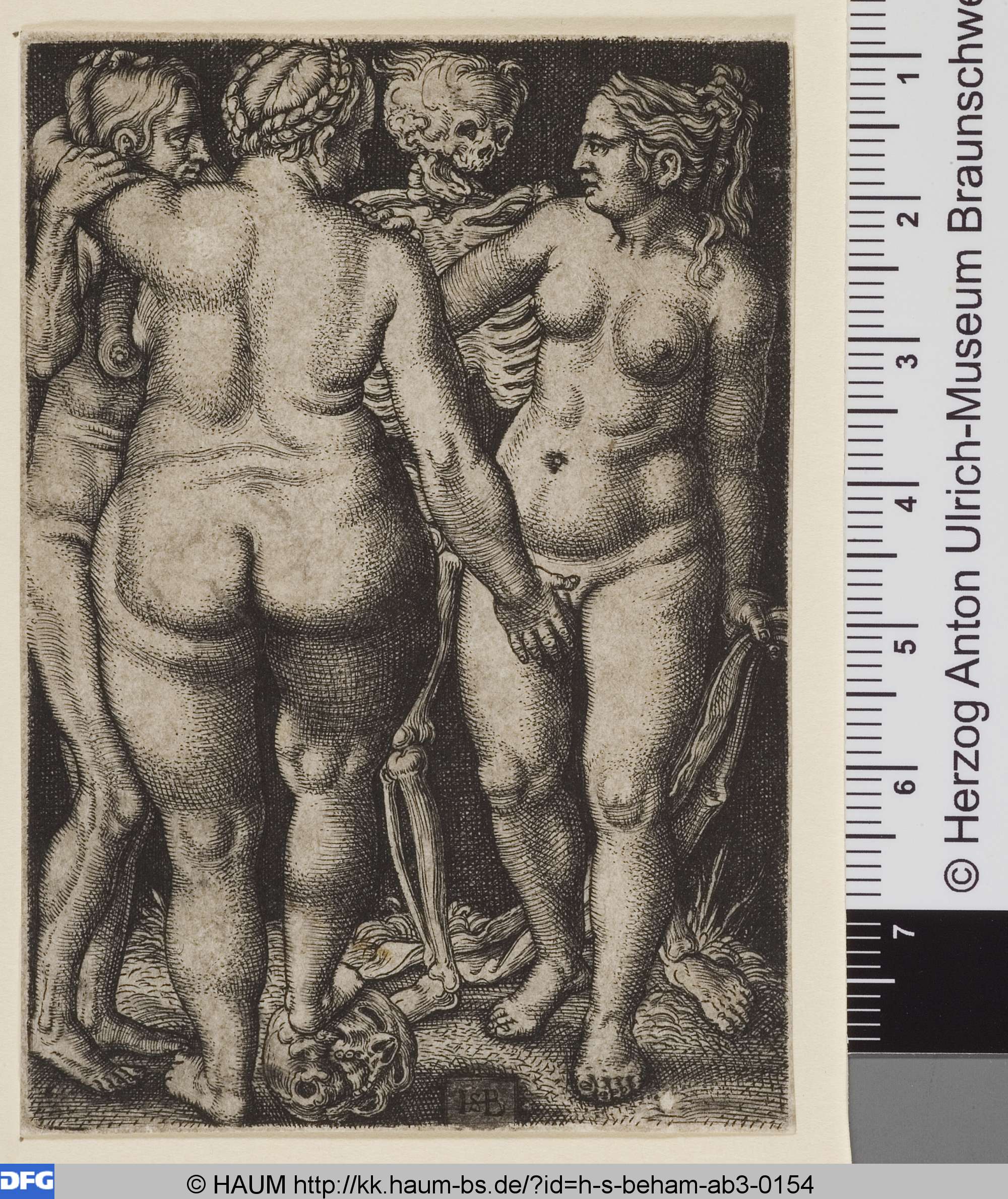 Der Tod und die drei nackten Weiber, Hans Sebald Beham, 1520–1550