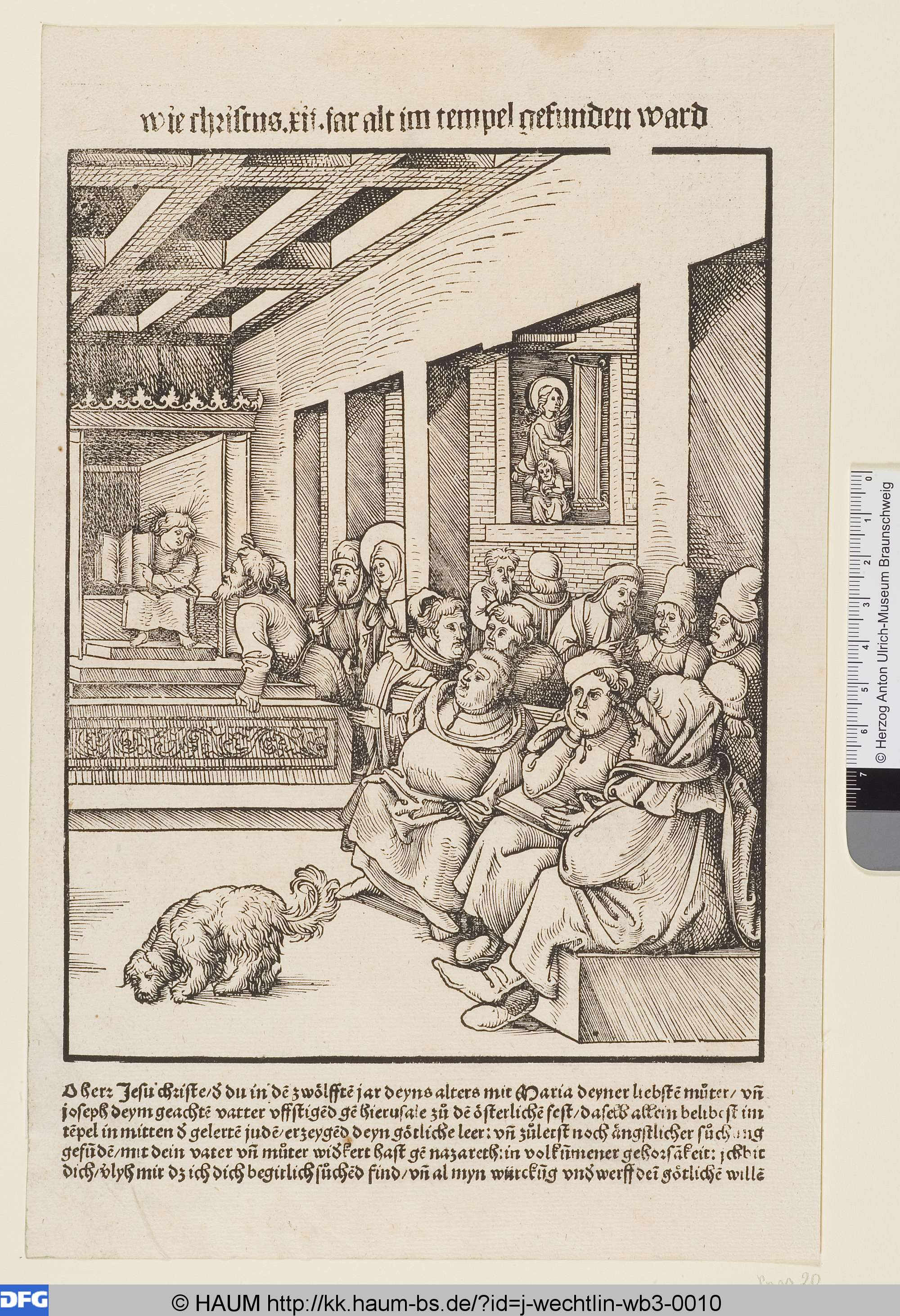 Der elf jahre alte Christus im Tempel, Hans Wechtlin, 1501–1526