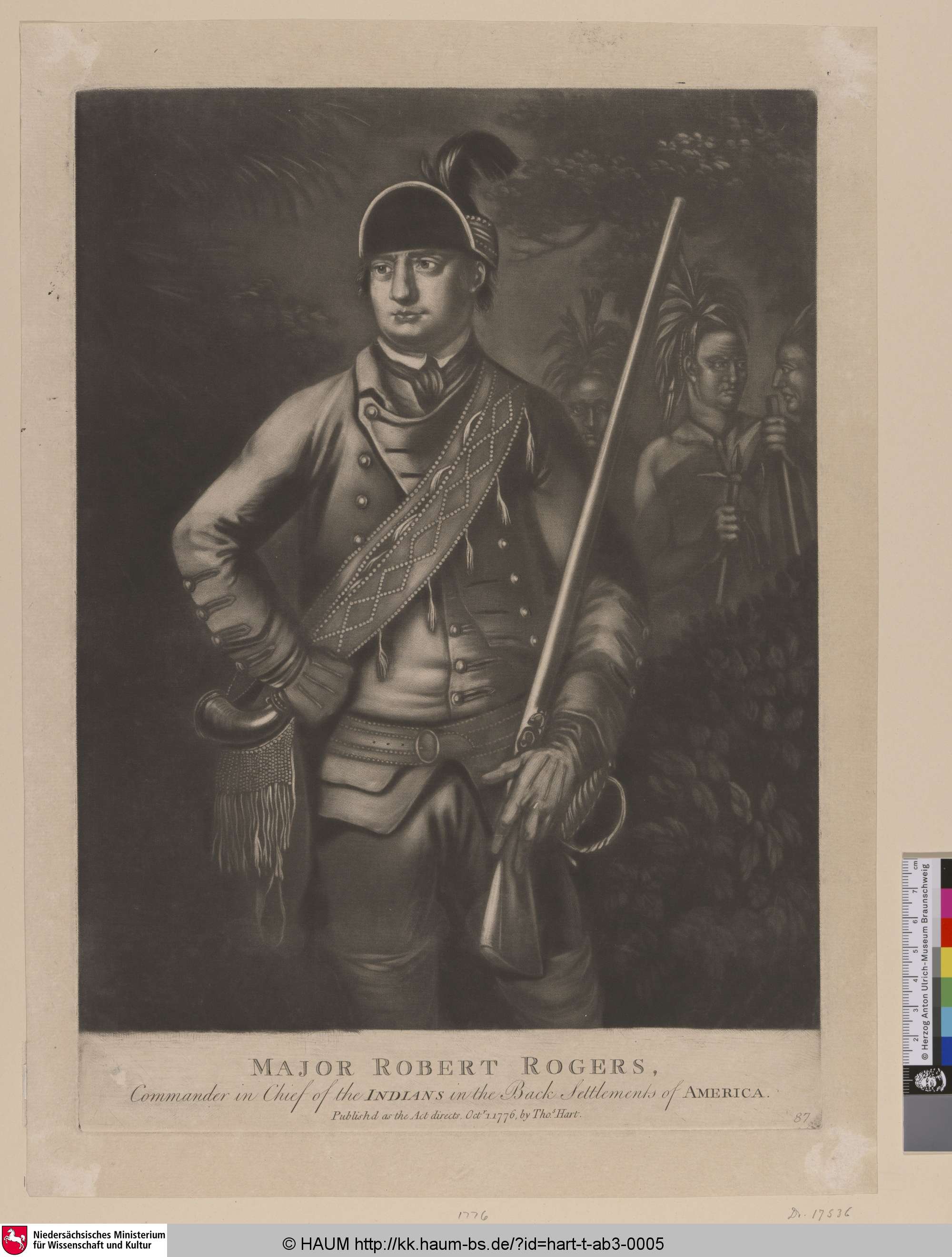 Major Robert Rogers, 1776
