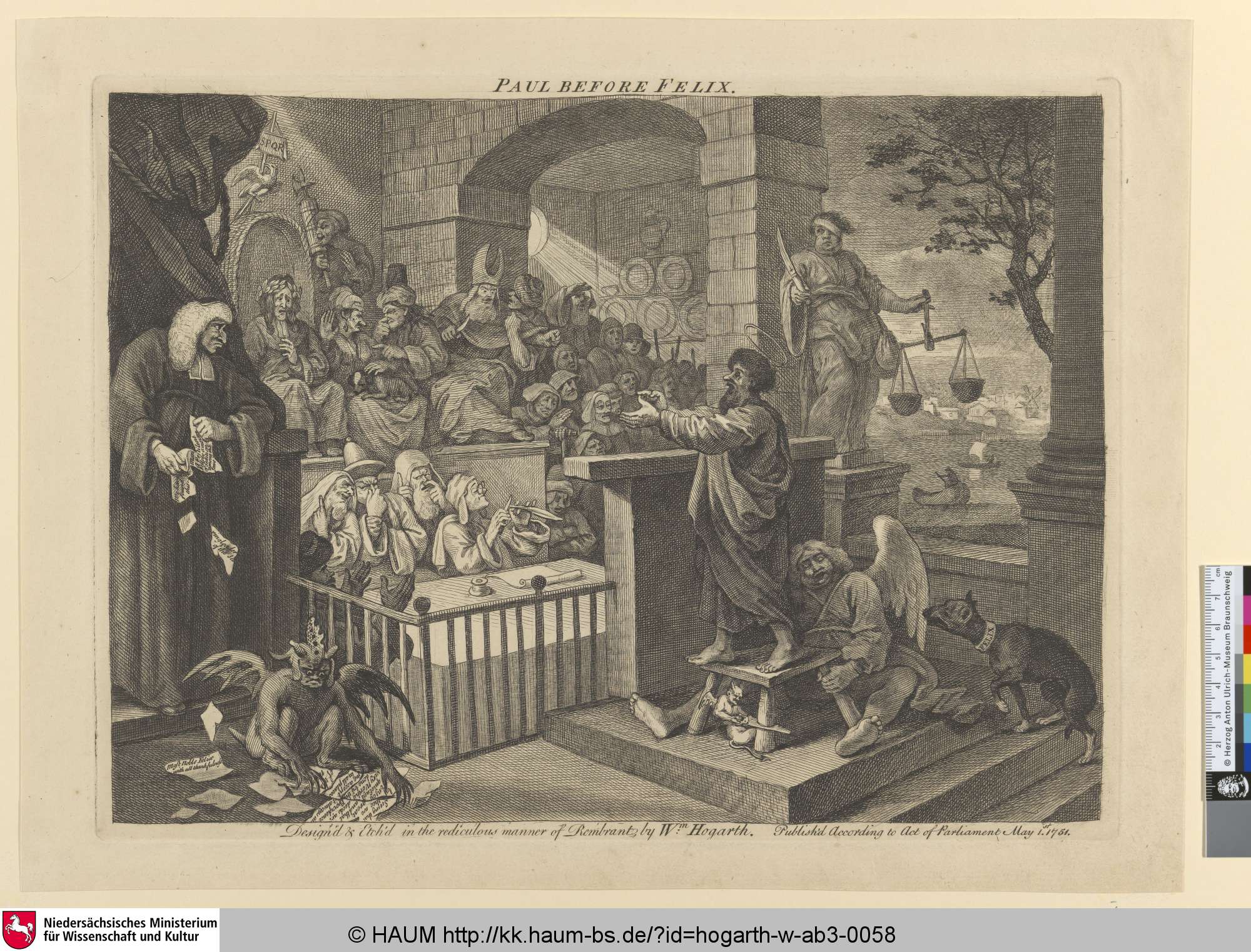 Paul Before Felix, William Hogarth, 1751