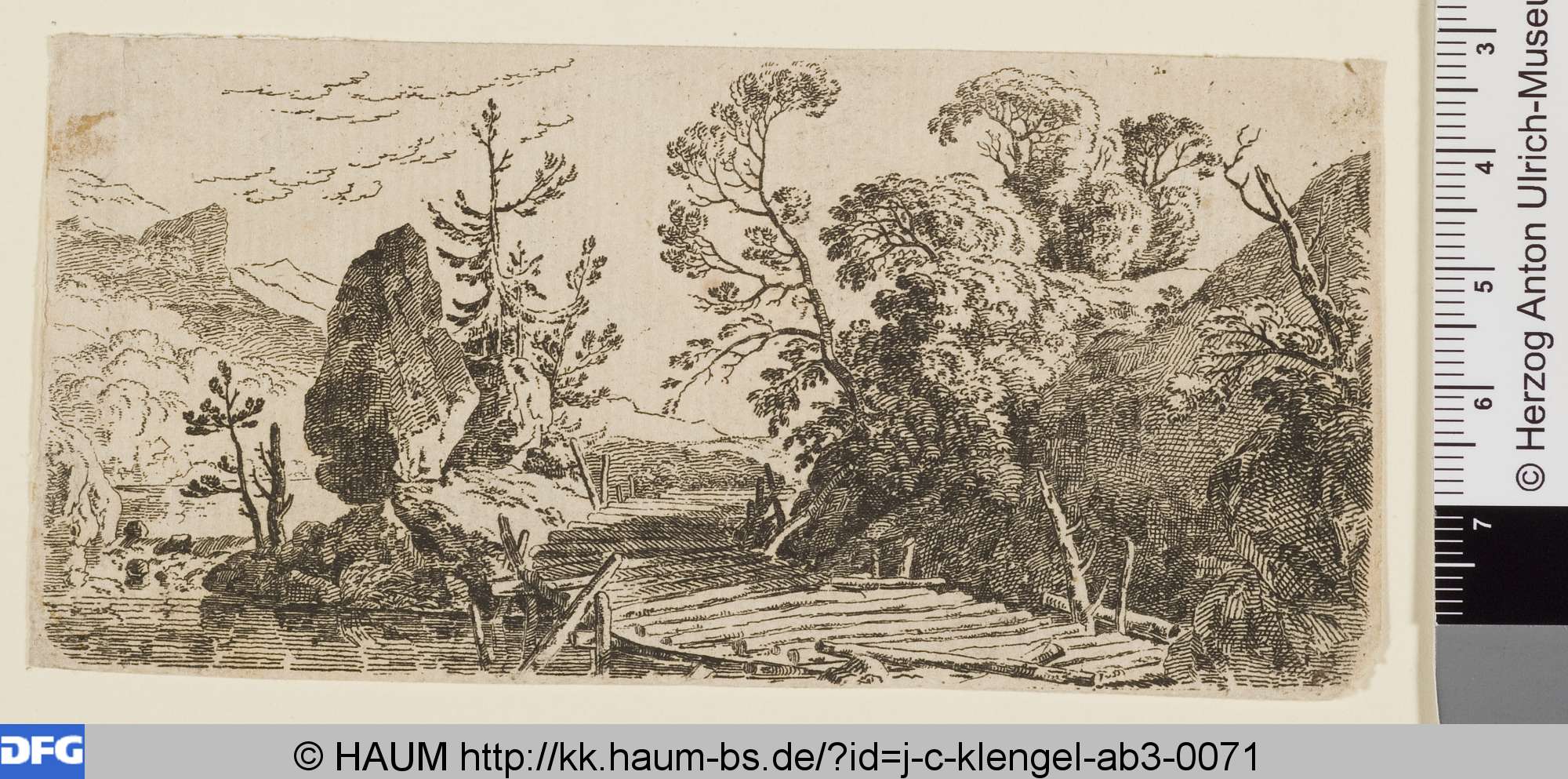 Kleine Landschaft mit Knüppeldamm, Johann Christian Klengel, 1770–1824