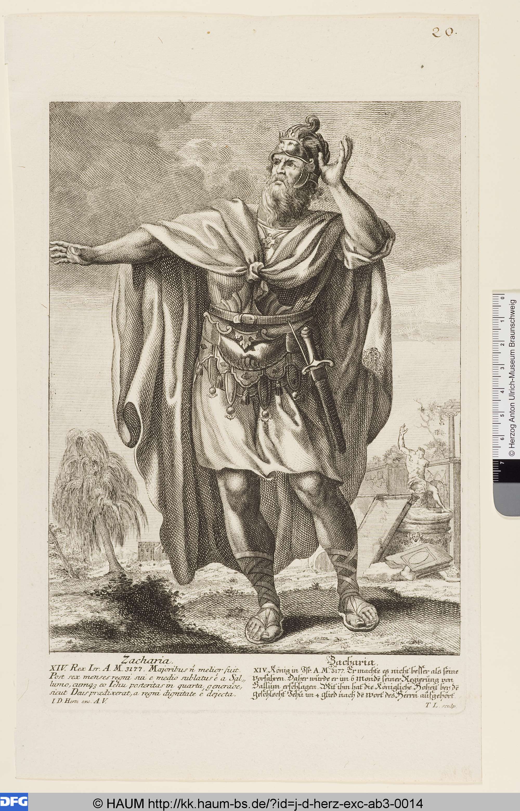 Zacharia, Johann Daniel Herz, 1710–1754