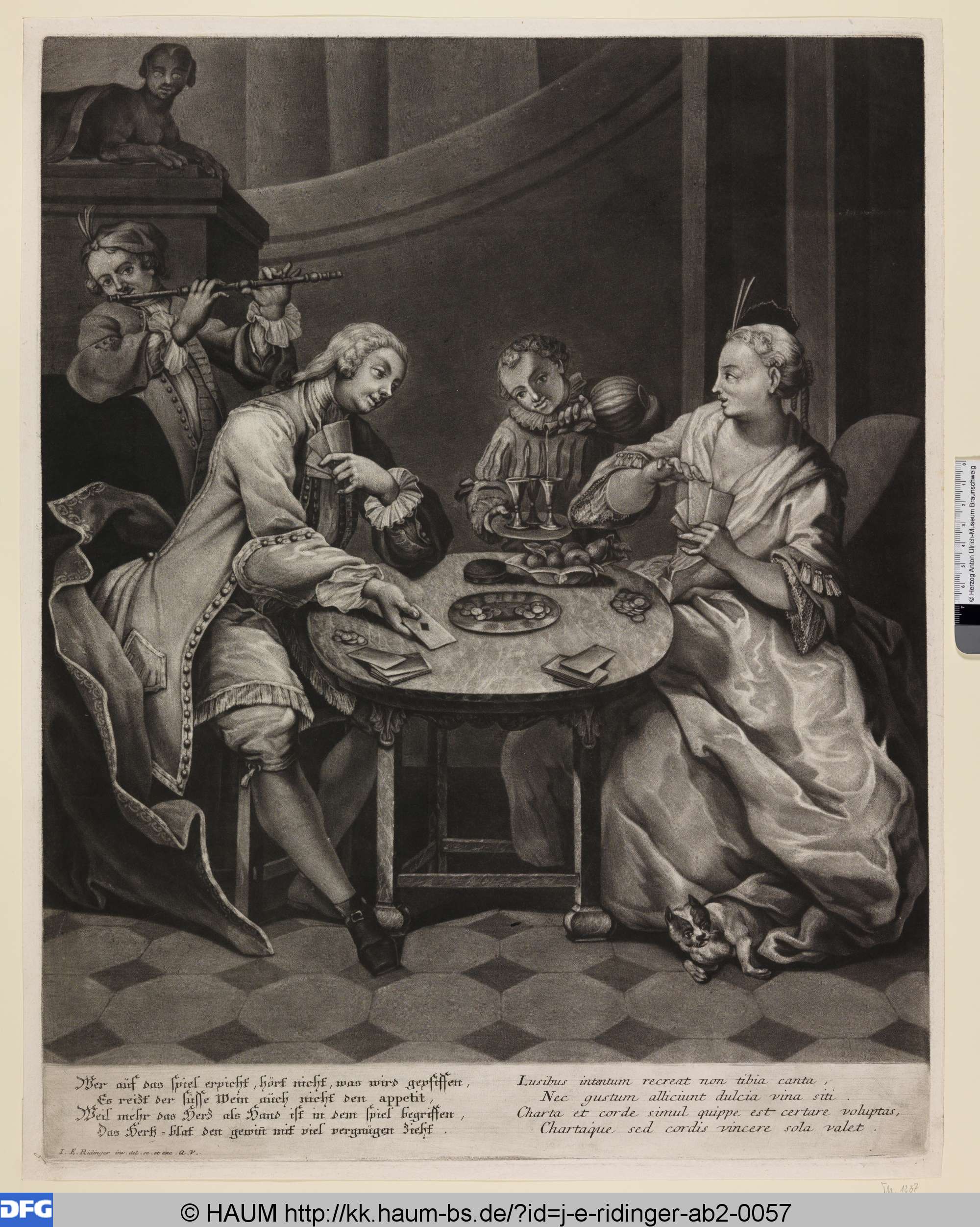 Wer auf das Spiel erpicht, hört nicht, was wird gepfiffen, Johann Elias Ridinger, 1718–1767