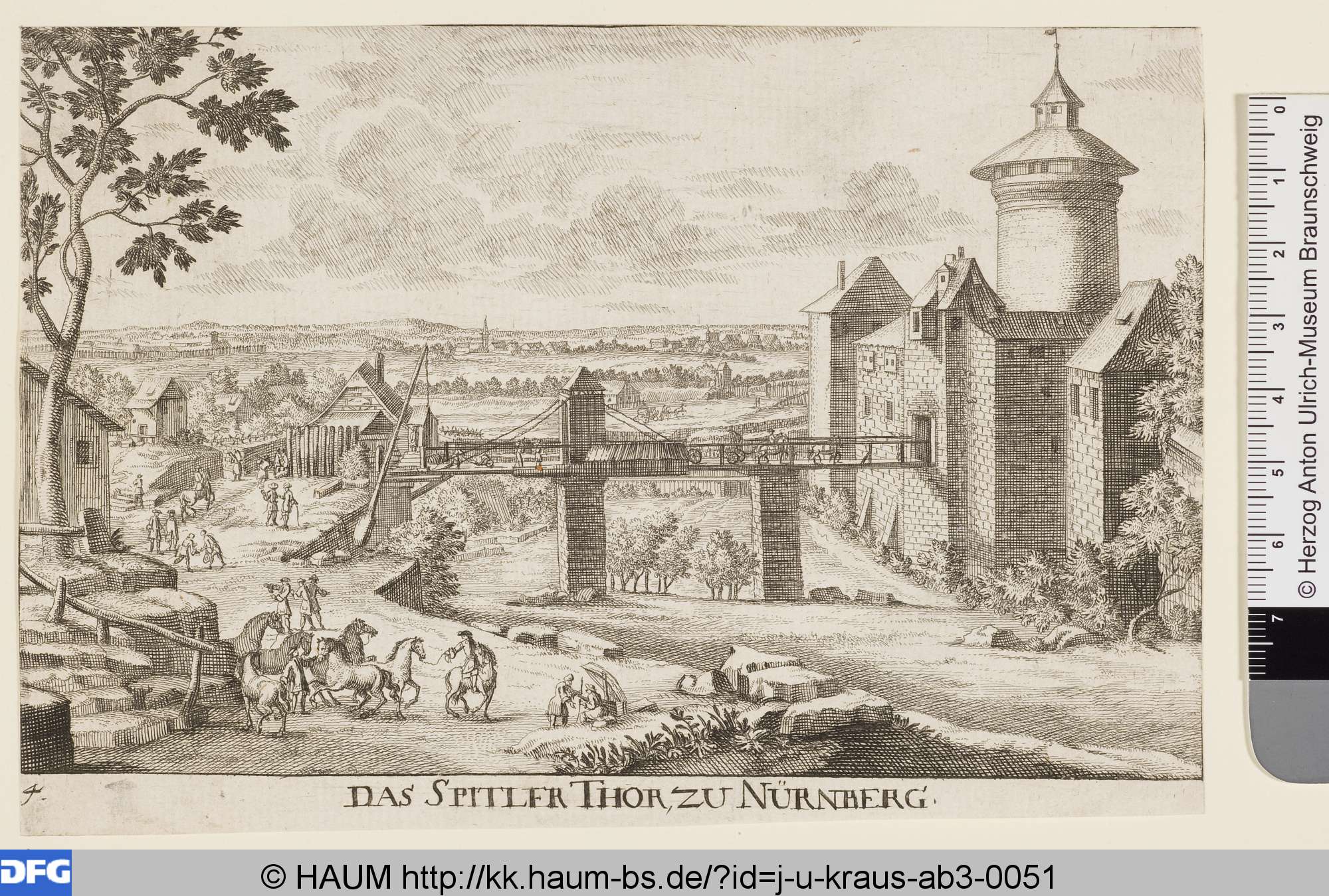 Das Spitler Thor zu Nürnberg, Johann Ulrich Kraus, 1675–1719