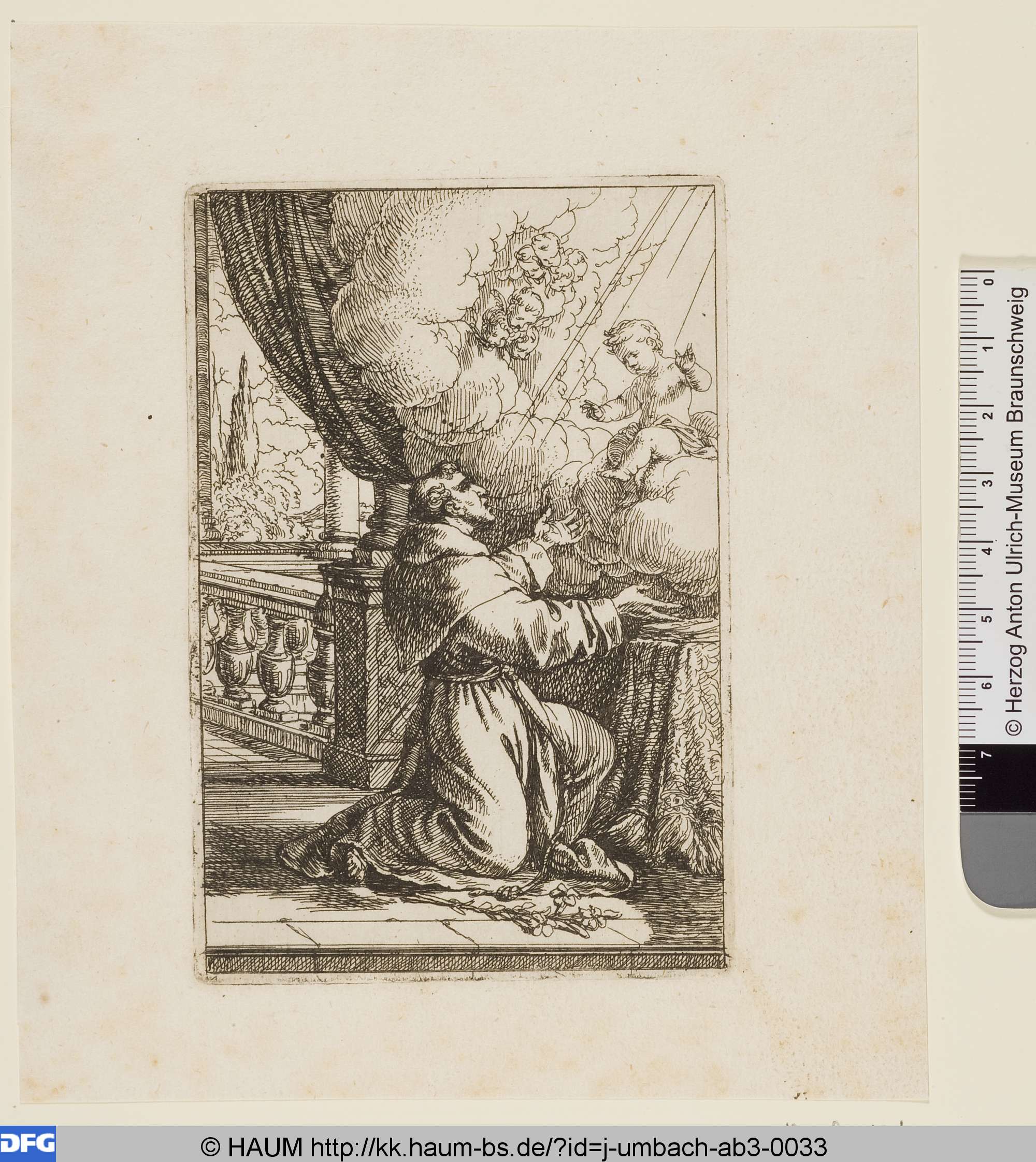 Hl. Antonius von Padua mit dem Christuskind, Jonas Umbach, 1644–1693