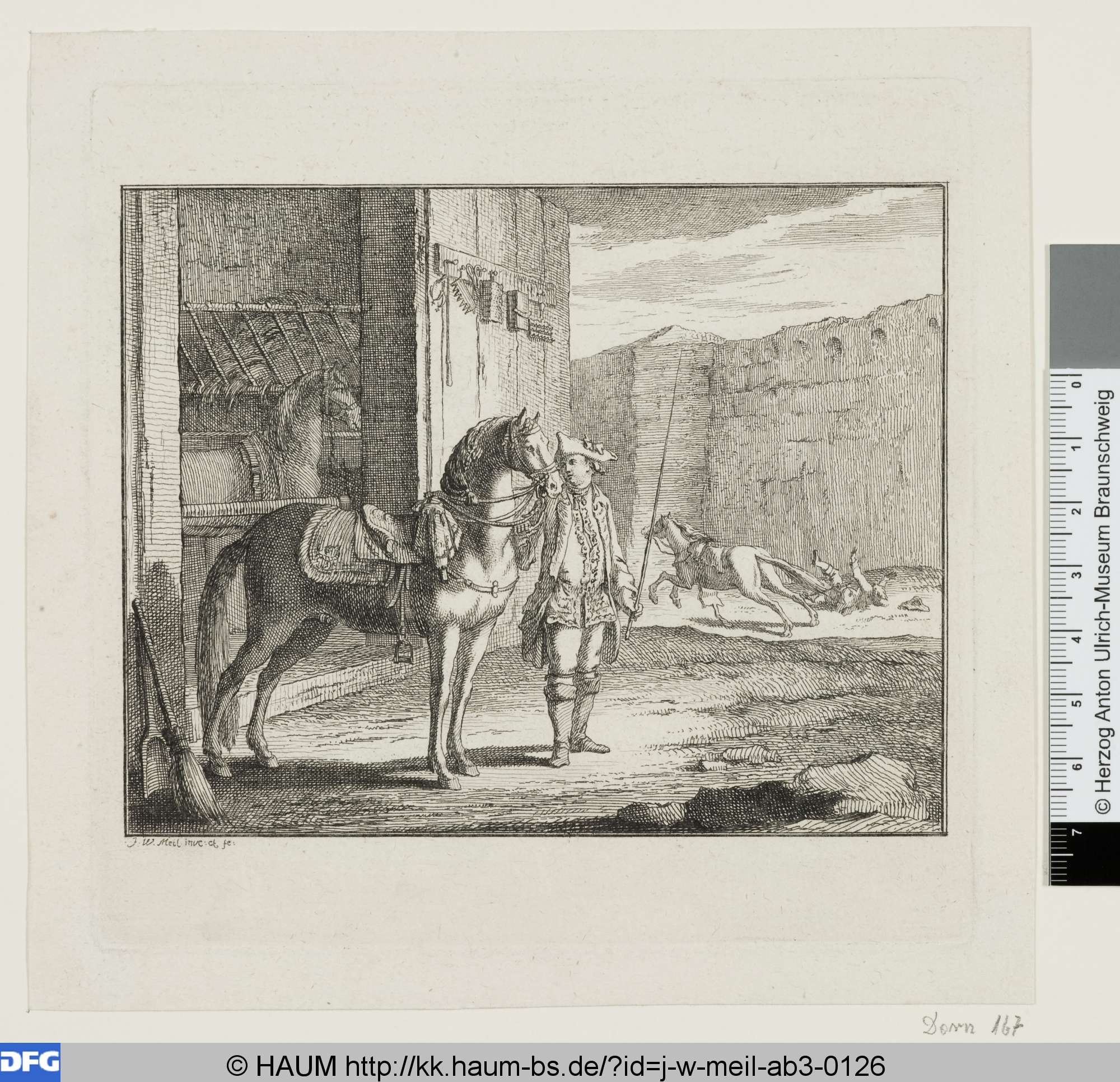 Das Reitpferd, Johann Wilhelm Meil, 1765