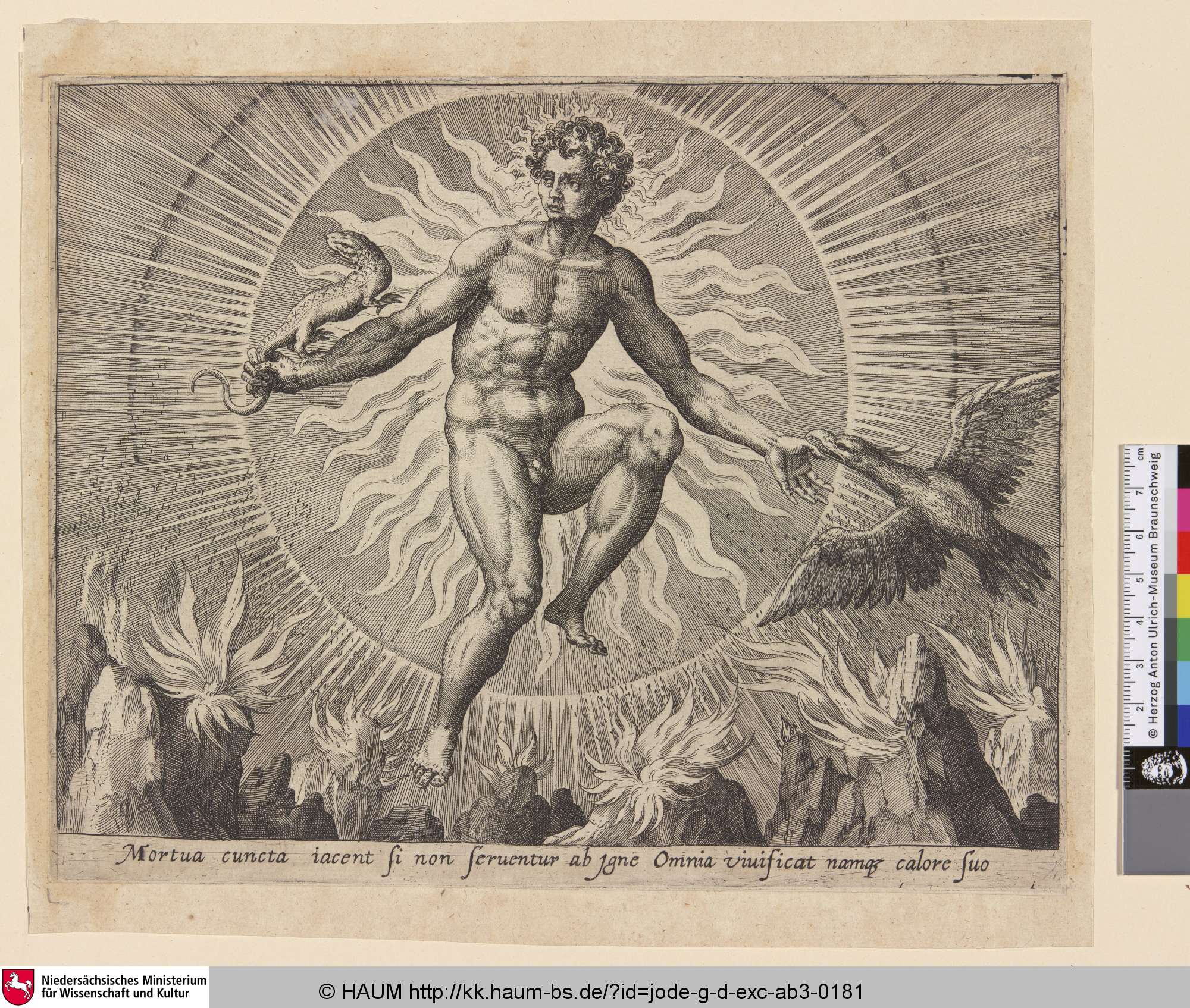 [Das Element Feuer; The Element Fire], Gérard de Jode, 1580–1582