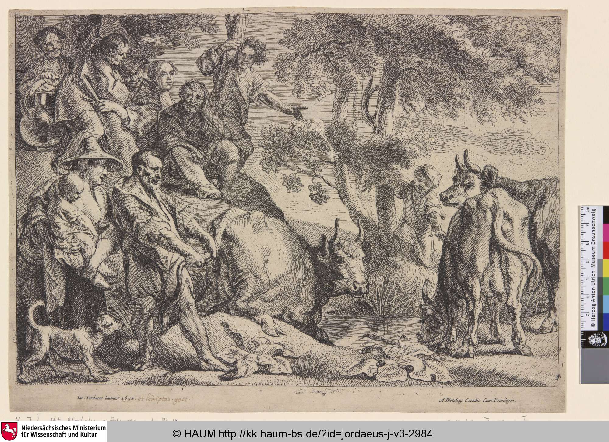 [Cacus raubt das Vieh des Herkules; Cacus robbing the cattle of Hercules], Jacob Jordaens, 1652