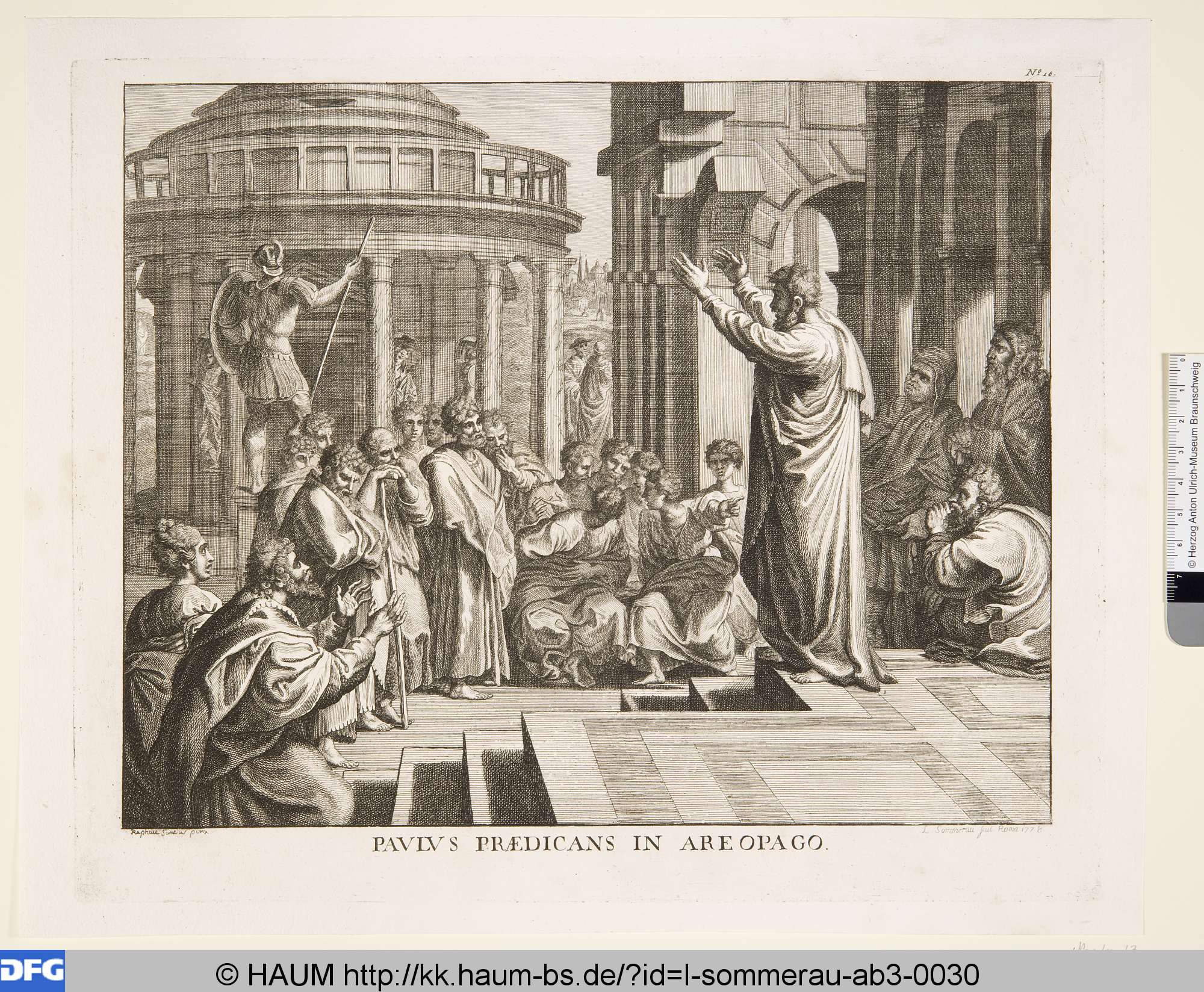Die Predigt des Paulus in Athen, Ludwig Sommerau, 1778