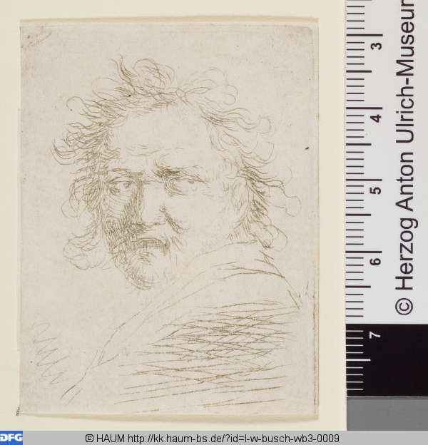 Kopfstudie, Mann mit wirrem Haar, Rembrandt, 1723–1772