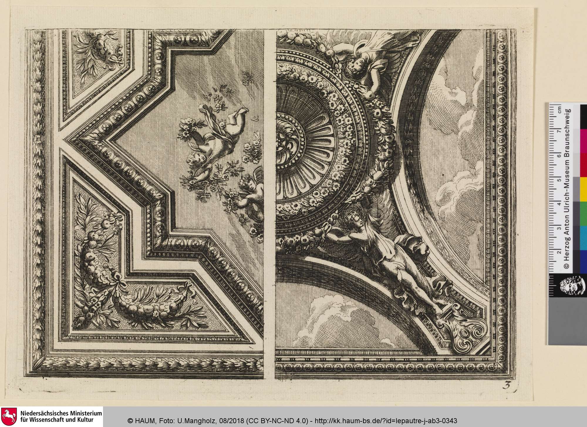 [Deckenentwurf; Plafond], Jean Le Pautre, 1638–1682