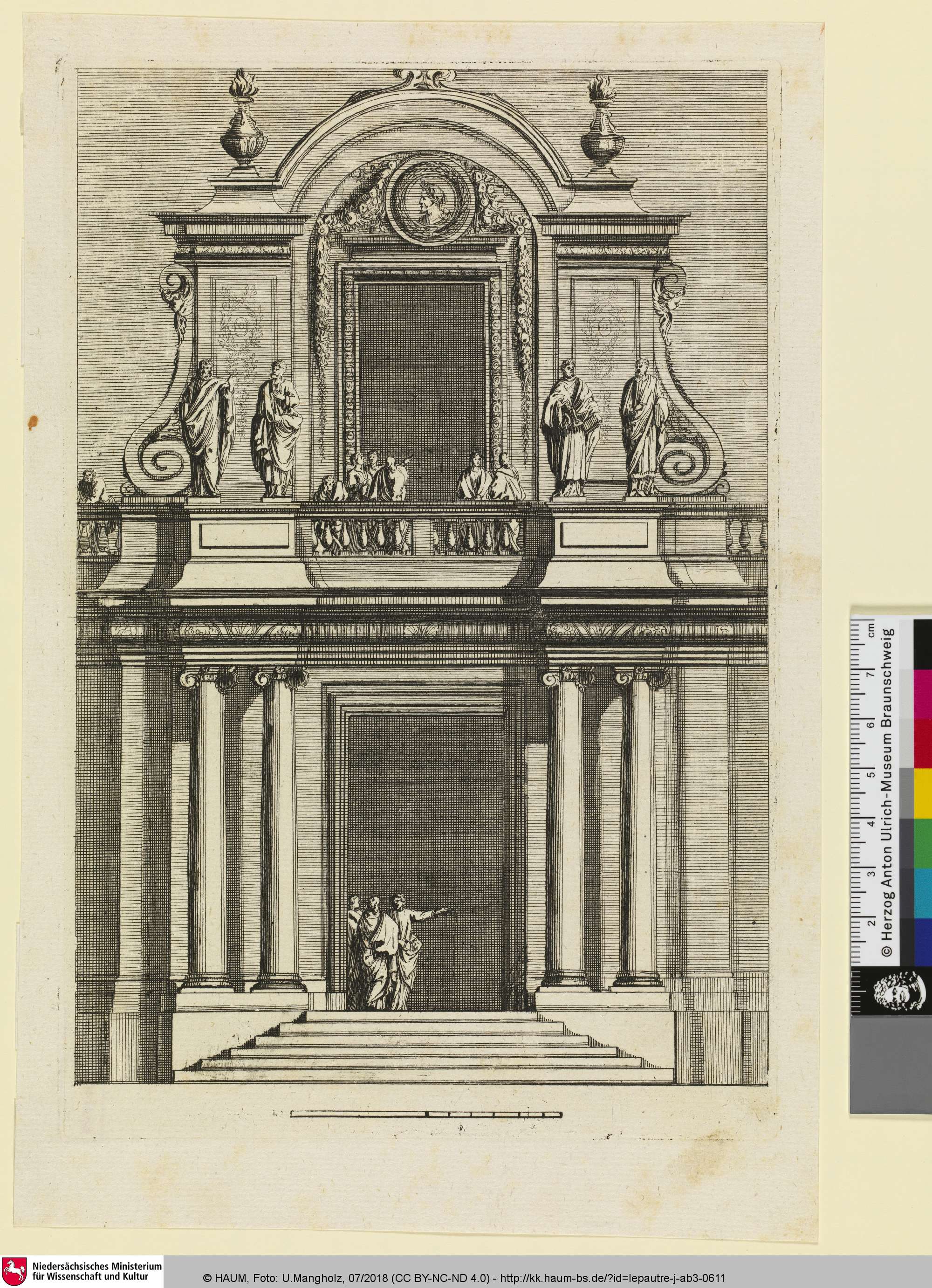 [Fassadenentwurf einer Kirche], Jean Le Pautre, 1638–1682