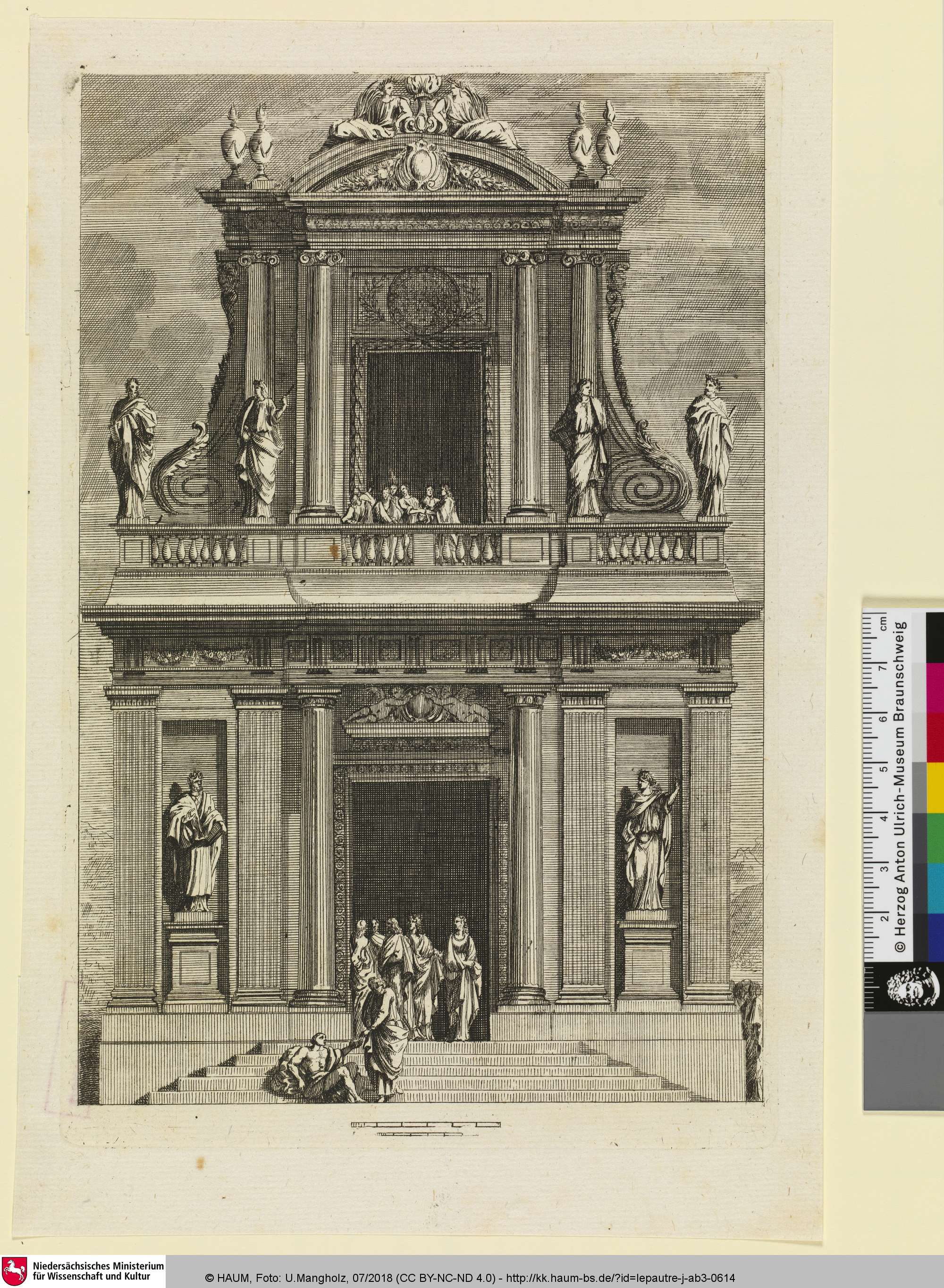 [Fassadenentwurf einer Kirche], Jean Le Pautre, 1638–1682