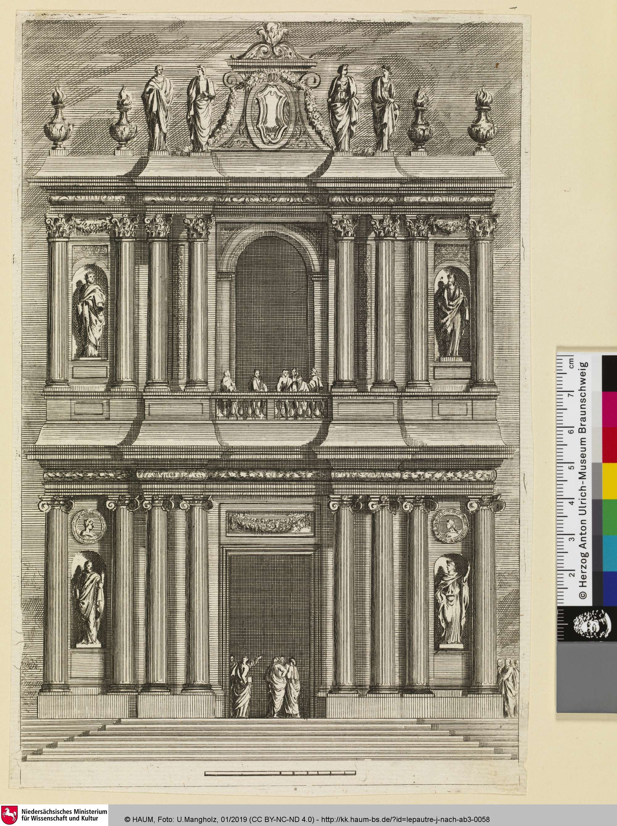 [Fassadenentwurf einer Kirche], Jean Le Pautre, 1650–1700