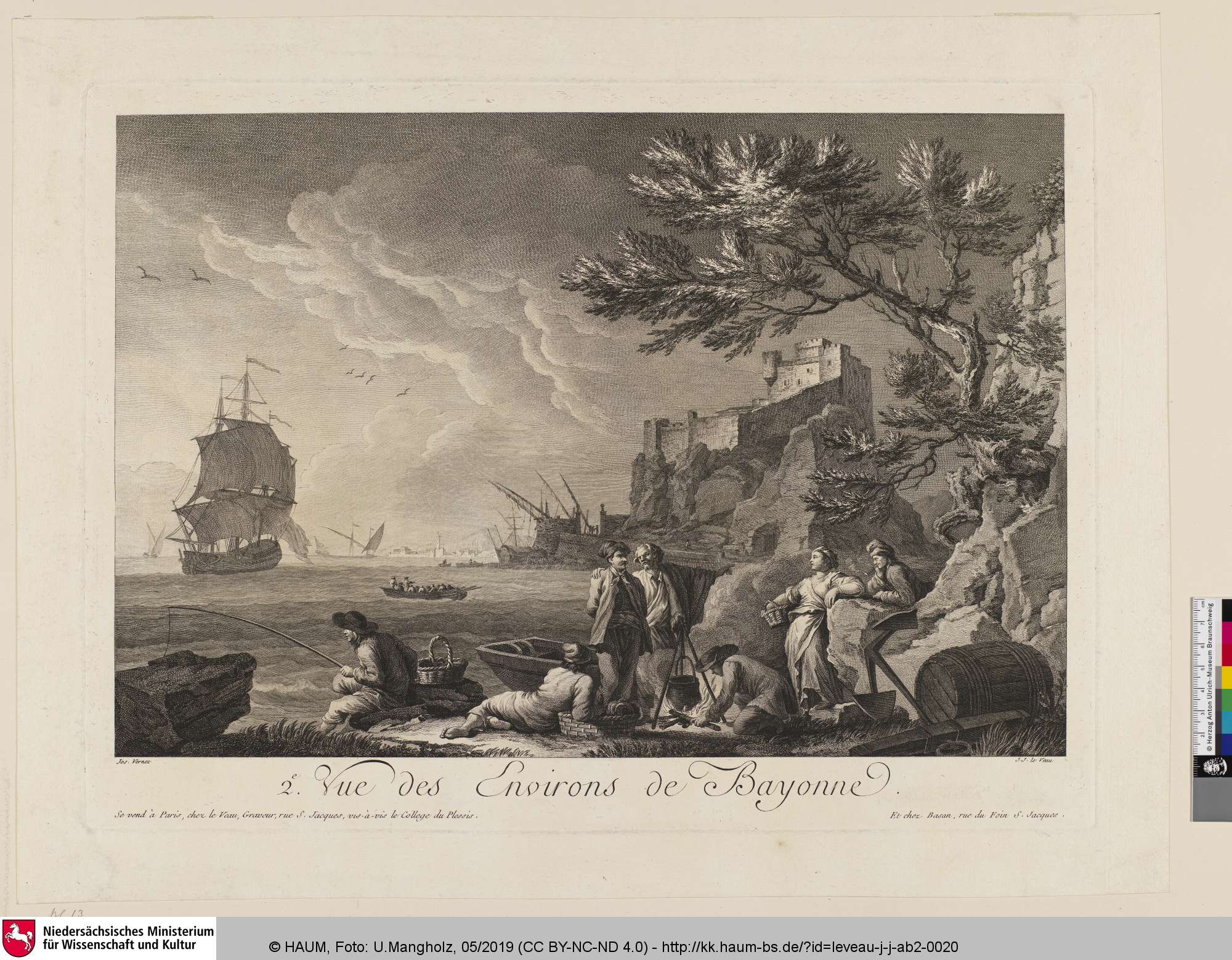 2.e Vue des Environs de Bayonne, Jean Jacques André Le Veau, 1749–1797