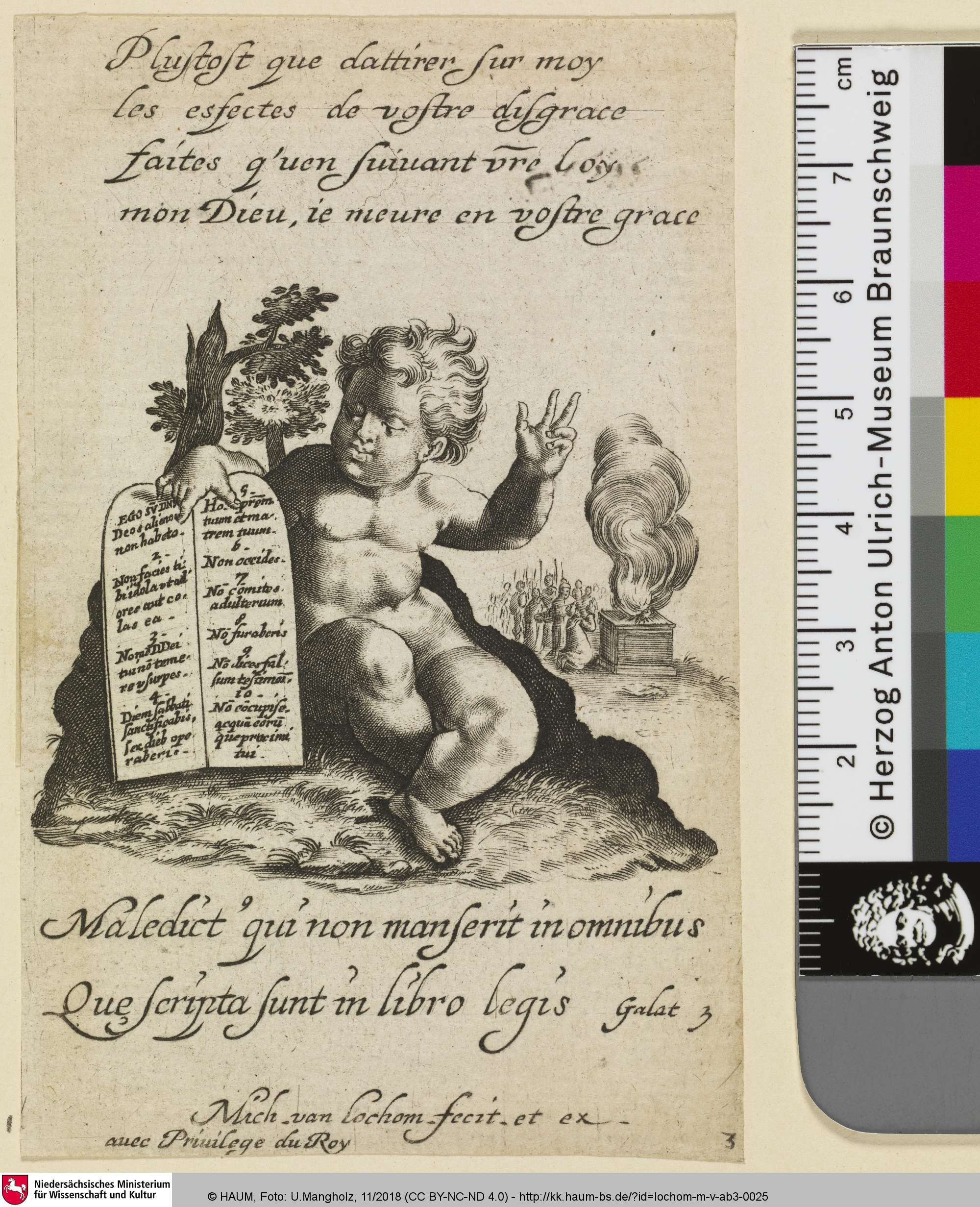 [Emblem zu den zehn Geboten], Michel van Lochom, 1621–1647