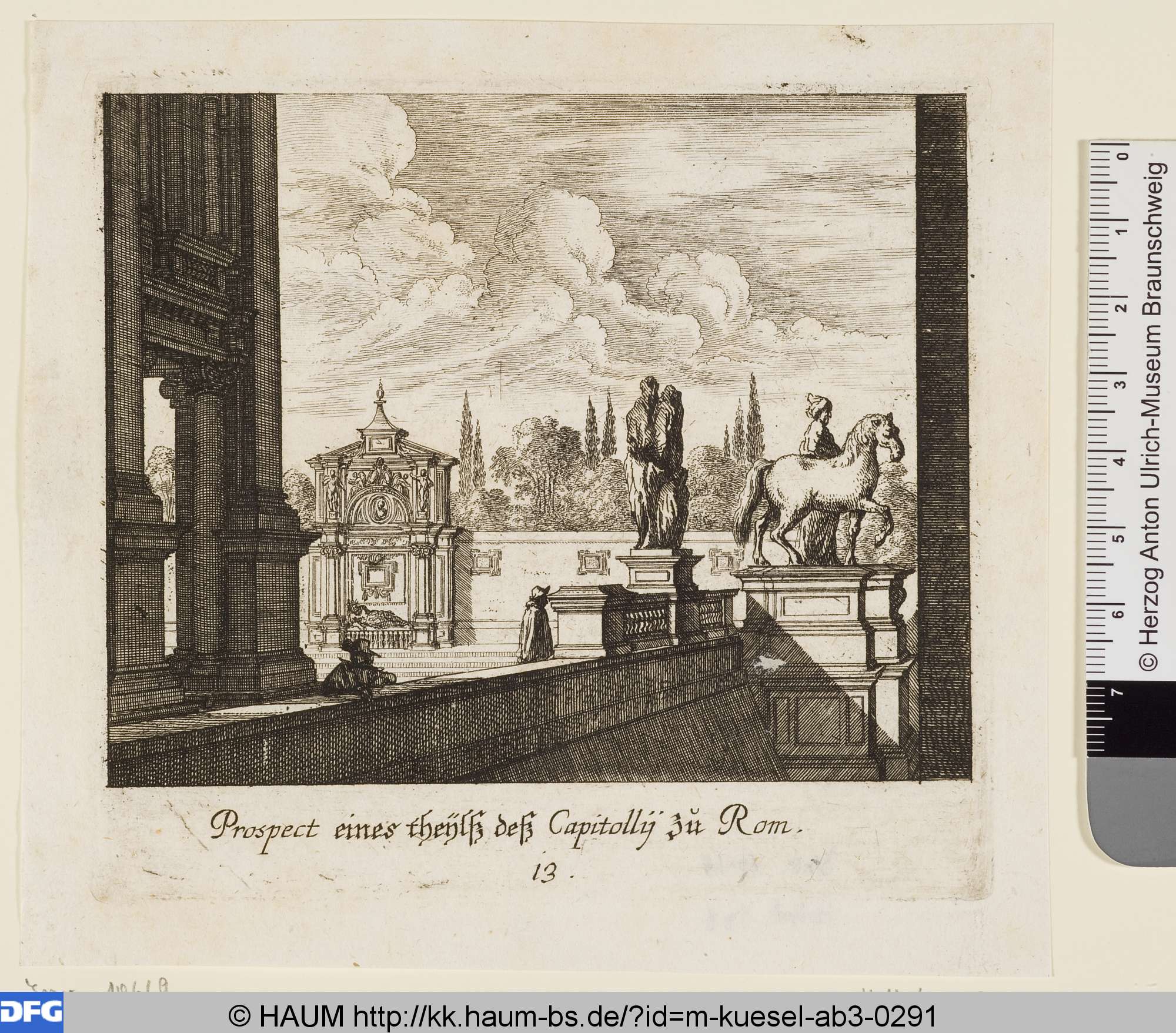 Prospect eines theijlsz desz Capiollij zu Rom, 1681