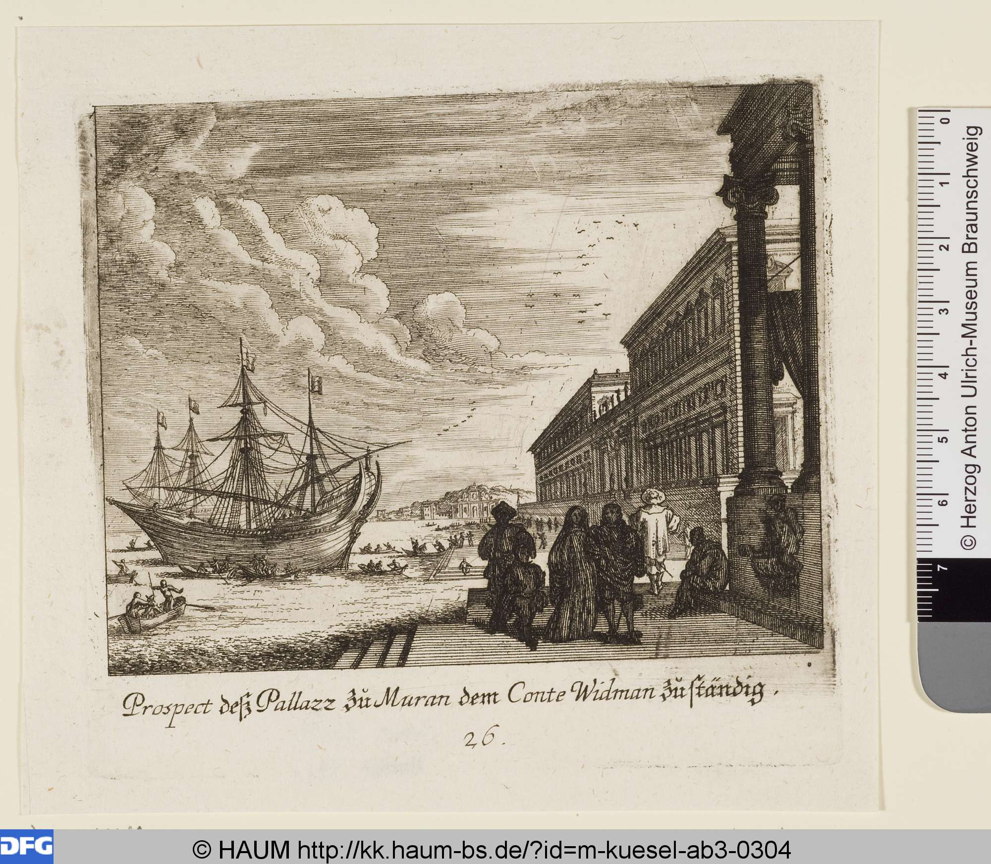 Prospect desz Pallazz zu Muran, 1681