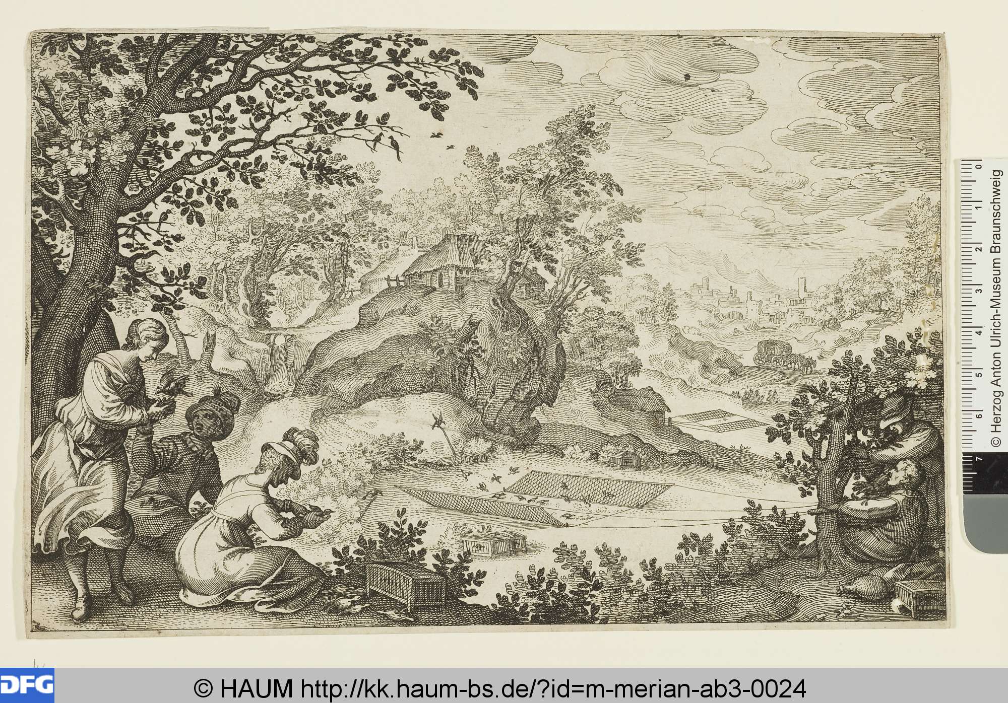 Vogelstellen, Matthaeus Merian, der Ältere, 1616–1617