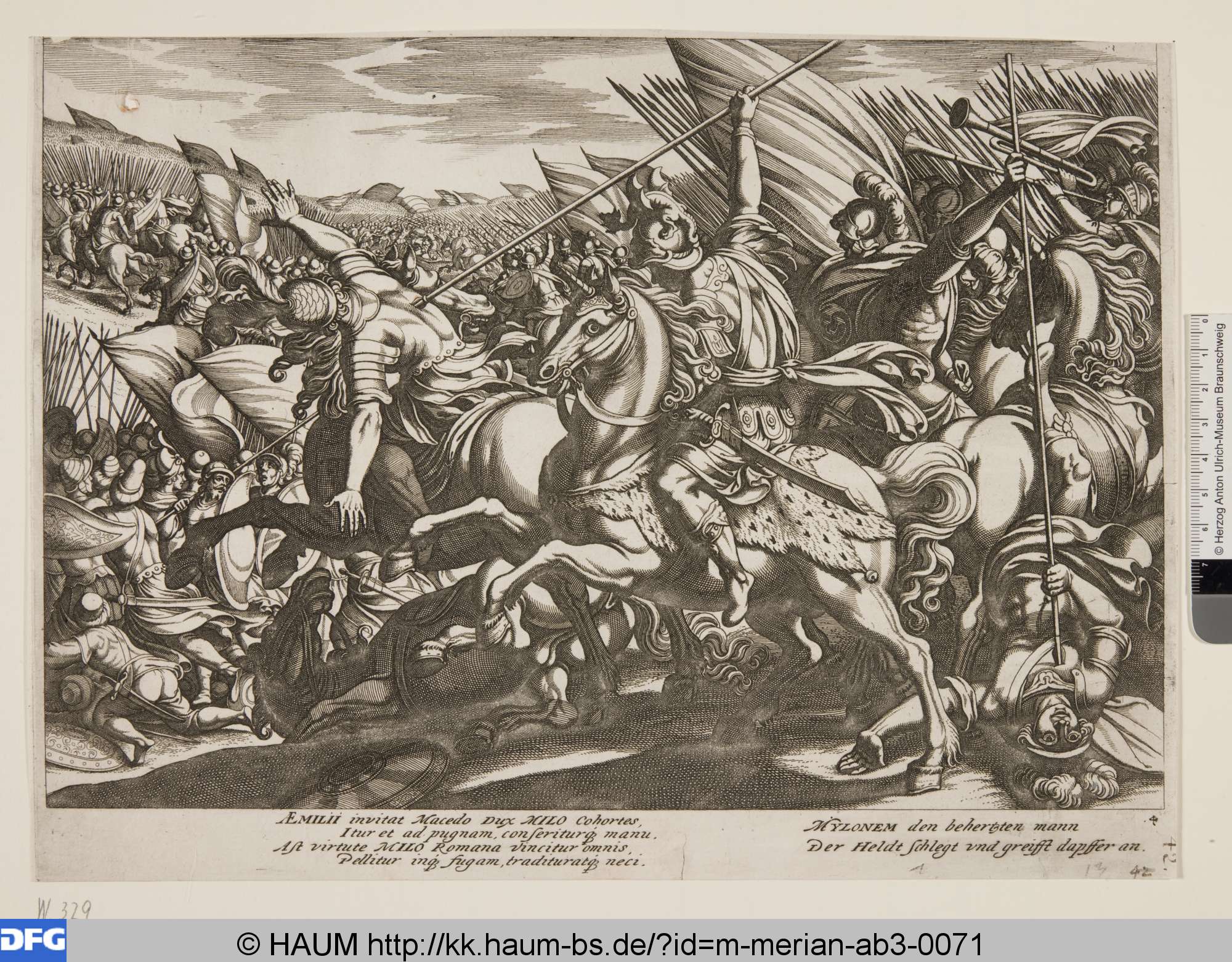 Sieg über Milo, Lazarus von der Heyden, 1622