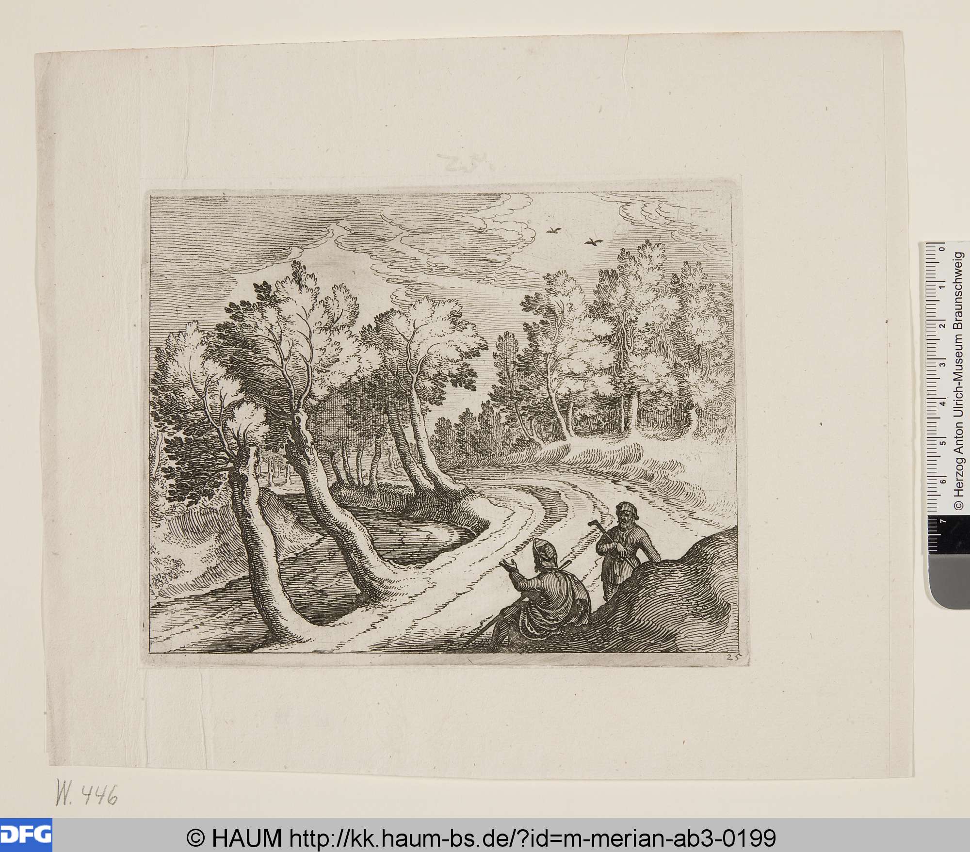 Zwei ruhende Wanderer im Aartal, Anton Mirou, 1620