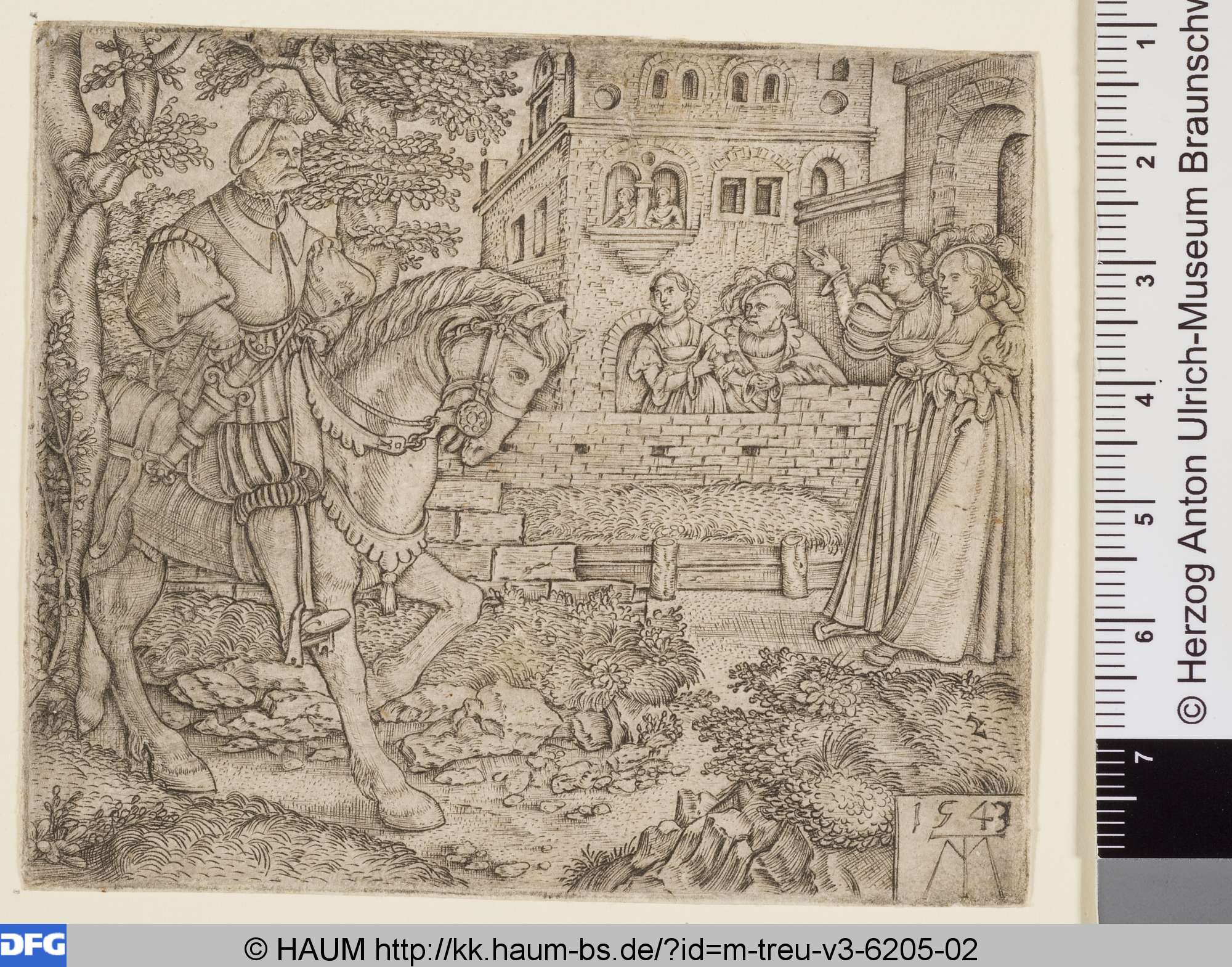 Der verlorene Sohn zieht in die Fremde, Martin Treu, 1543