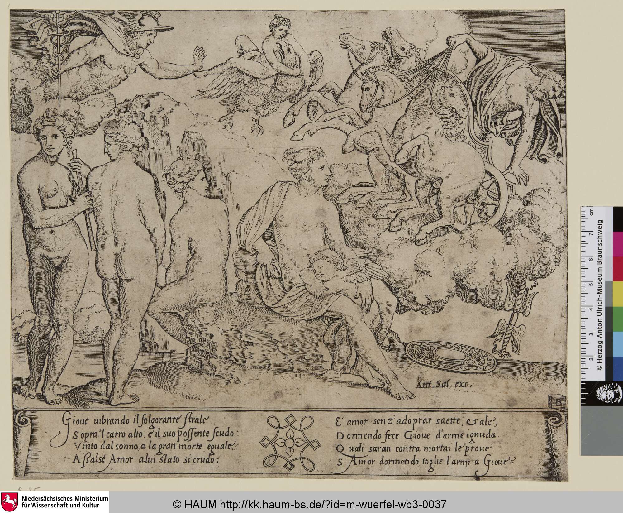 [Jupiter amoureux de Ganymède; Jupiter and Ganymede; Jupiter und Ganymed], Antonio Salamanca, 1530–1535