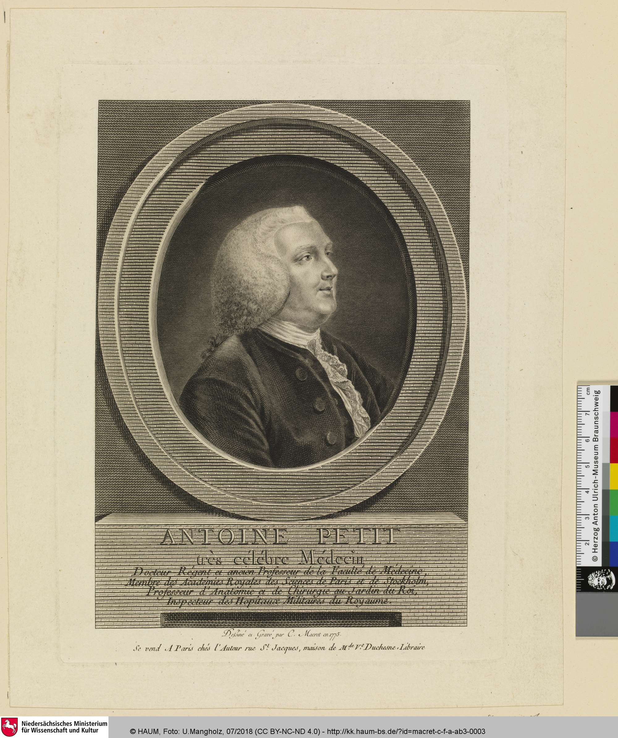 Antoine Petit, Charles François Adrien Macret, 1775