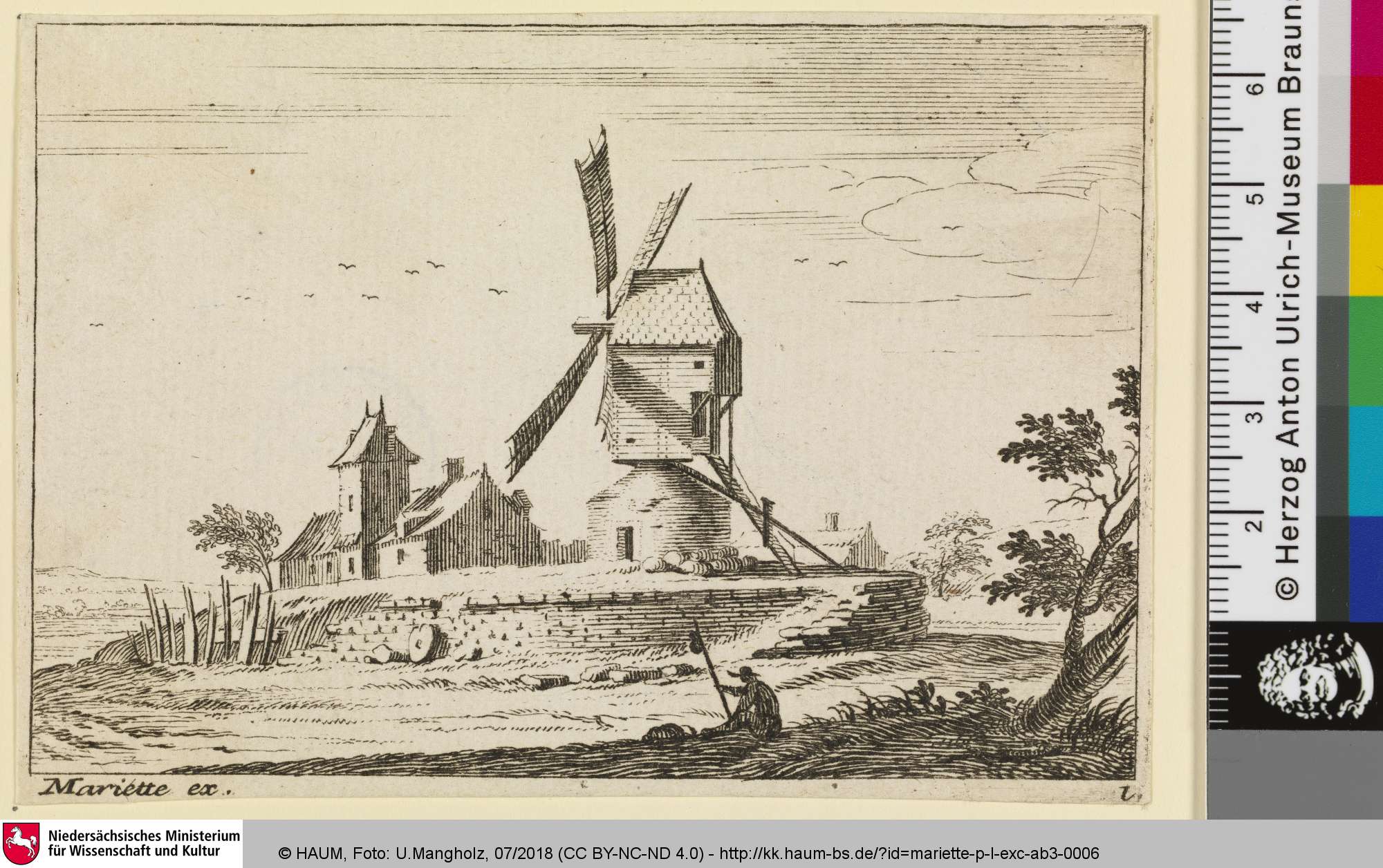 [Landschaft mit Windmühle], Pierre Mariette, 1616–1657