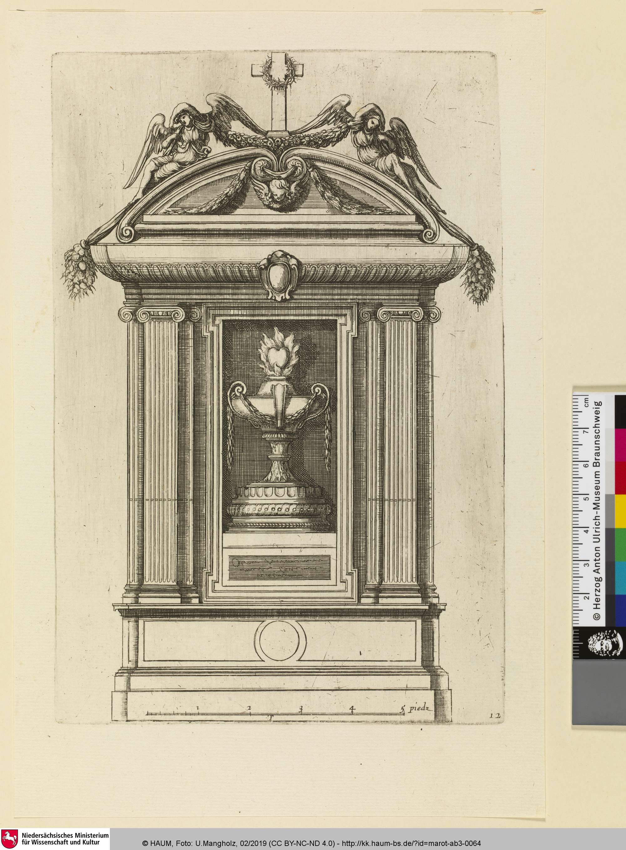 TOMBEAVX OV MOSOLÉES / Tombeaux et Mausolées, Bl. 12 (?), Jean Marot, 1639–1657