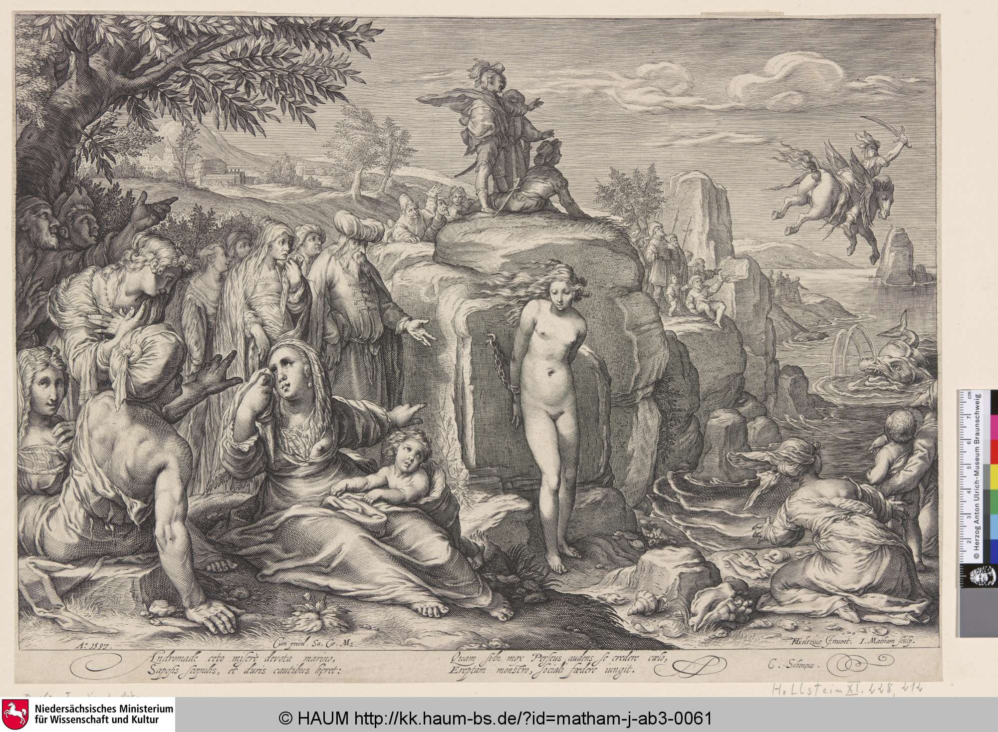 [Andromeda; Andromeda, Met.4:665-739], Hendrik Goltzius, 1597
