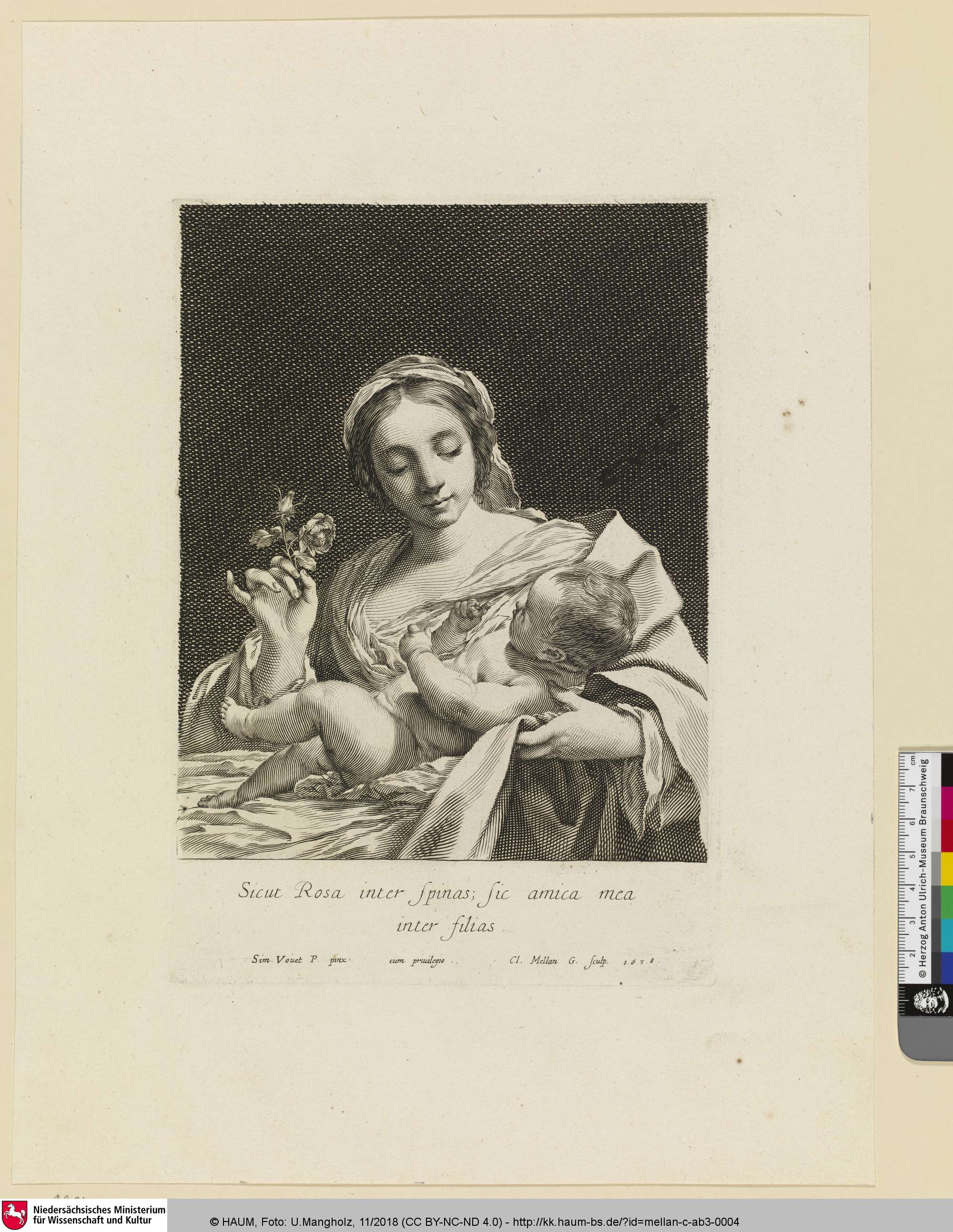 [Maria mit dem Kinde], Simon Vouet, 1638