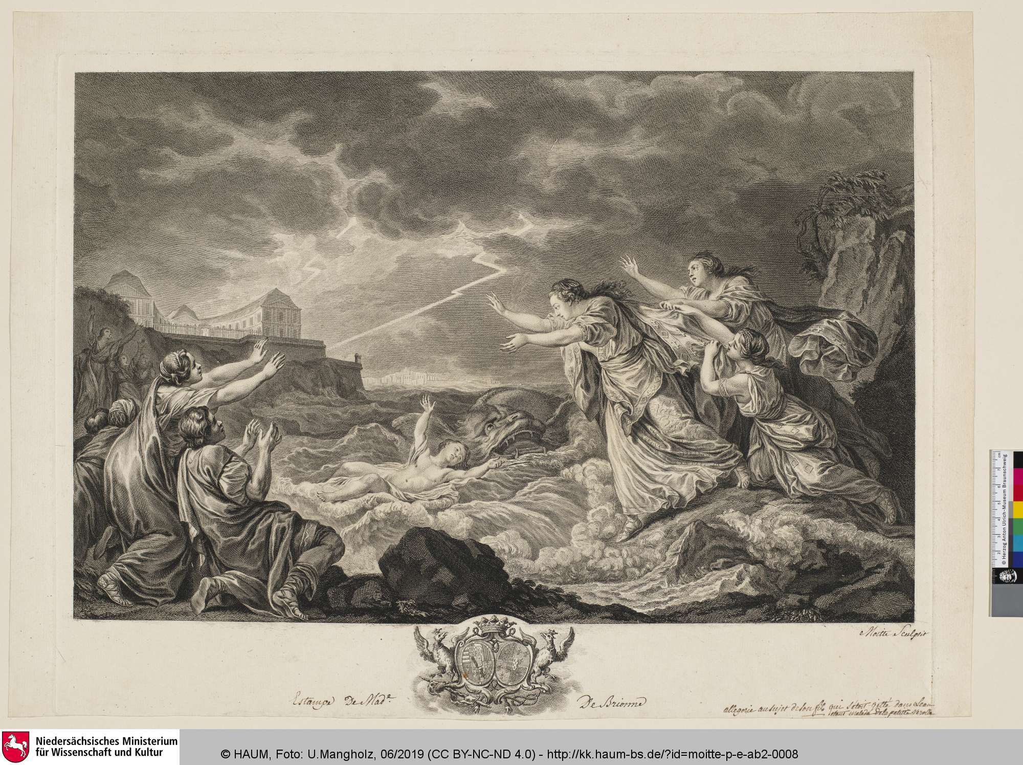 [Allegorische Darstellung auf dem Meer], Pierre Etienne Moitte, 1742–1780