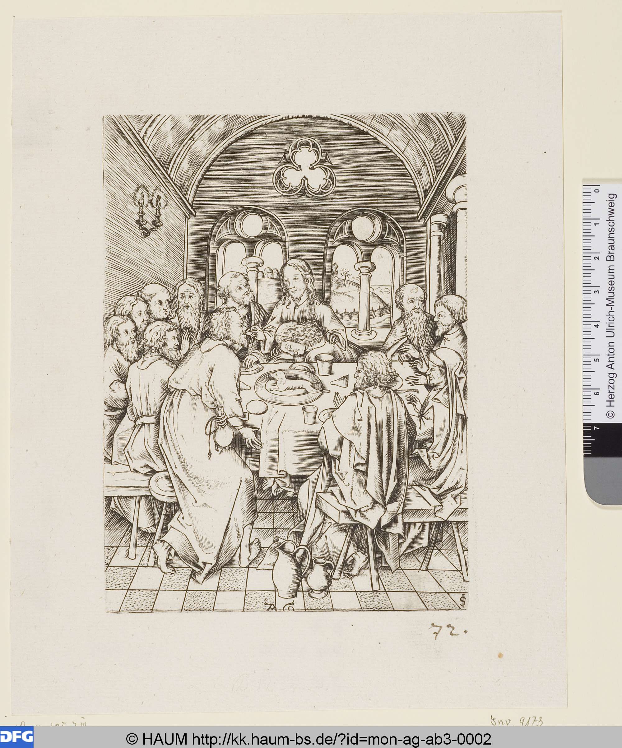 Abendmahl, Monogrammist AG, 1476–1500